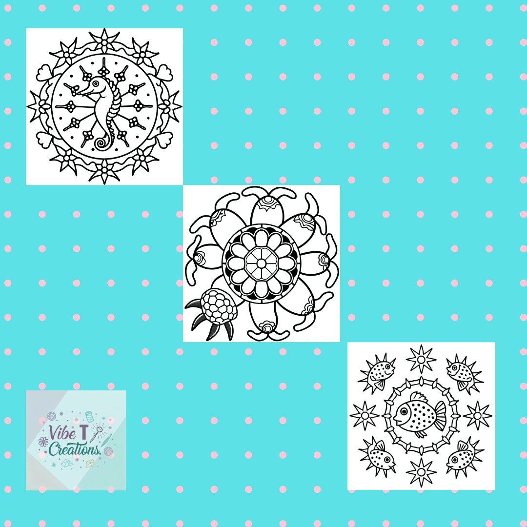 ocean-themed Mandala Coloring Pages for Adults and Kids, Bold and Easy Designs for Relaxation with Sea Life (Bold & Easy Coloring)
