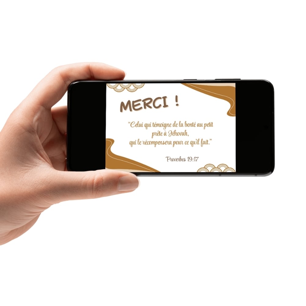 Cartes de remerciement JW Proverbes 19:17