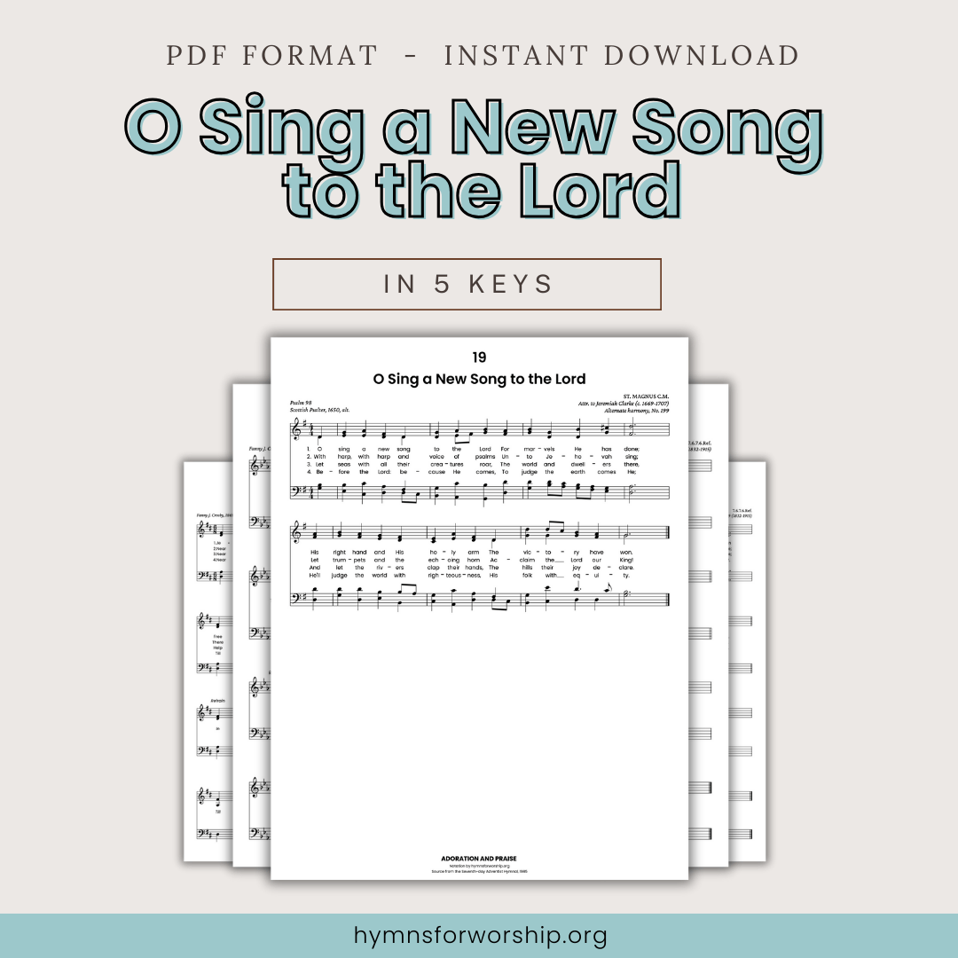 SDAH No. 19 O Sing a New Song to the Lord (PDF - 5 Keys)