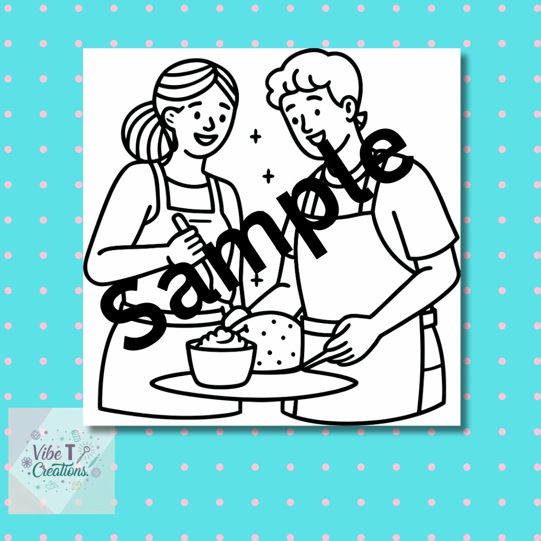 Couple Moments: Cozy Activities of a Couple with Cute Pets Coloring Book | 40 Digital Coloring Pages (Printable, PDF Download)