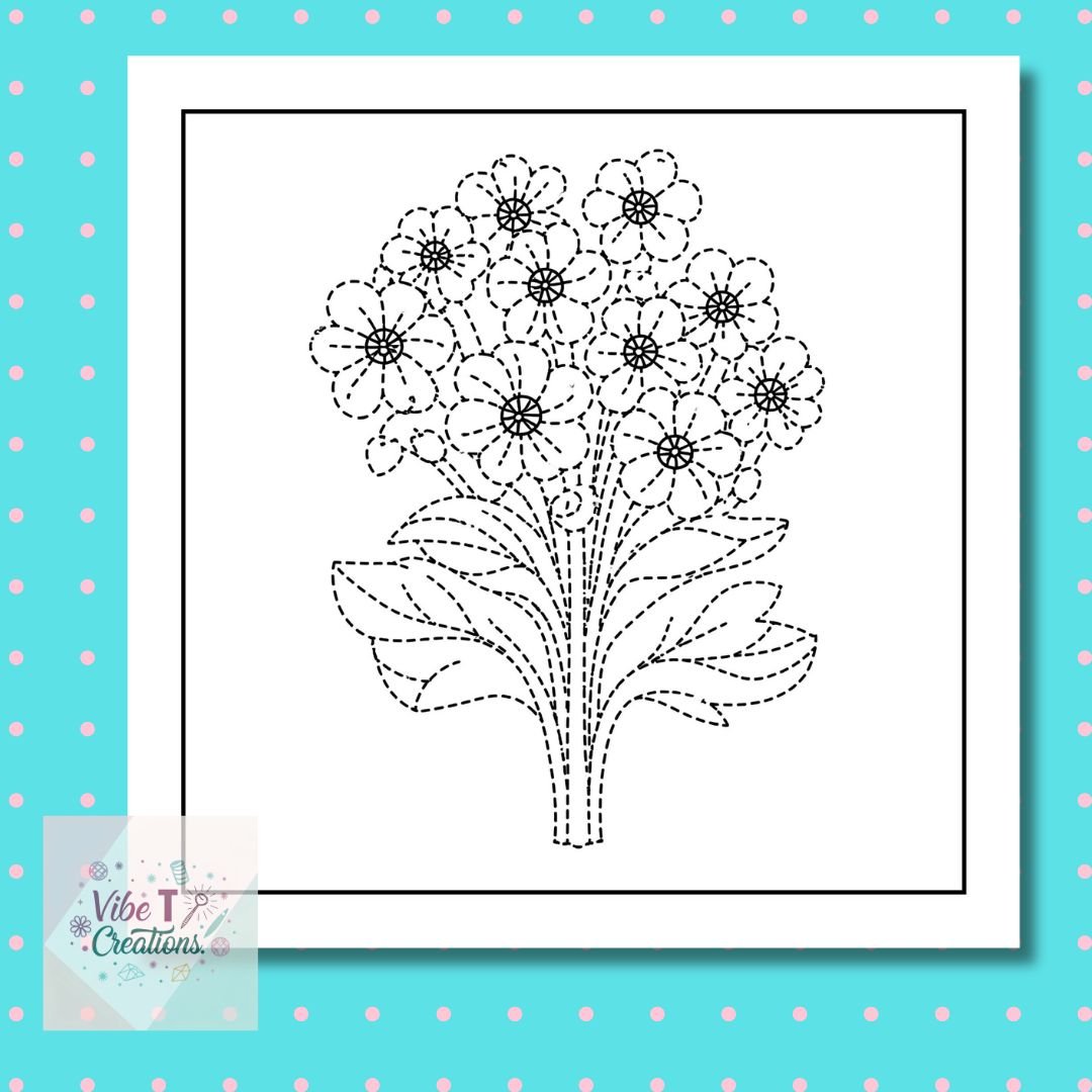 Dotted Line Floral Coloring Book: 40 Unique Pages of Roses, Sunflowers, and Abstract Floral Patterns | Relaxing Flower Coloring for Adults