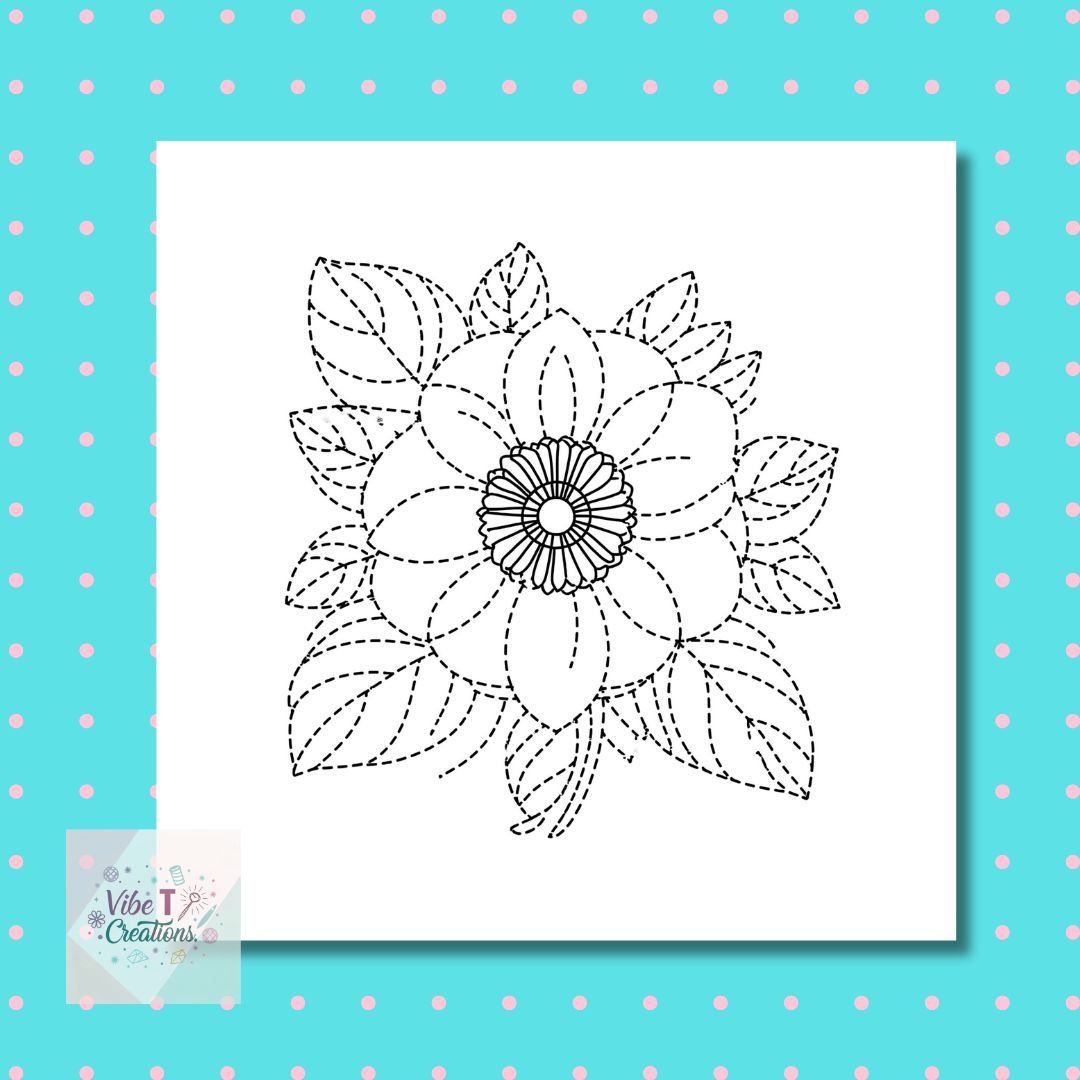 Dotted Line Floral Coloring Book: 40 Unique Pages of Roses, Sunflowers, and Abstract Floral Patterns | Relaxing Flower Coloring for Adults