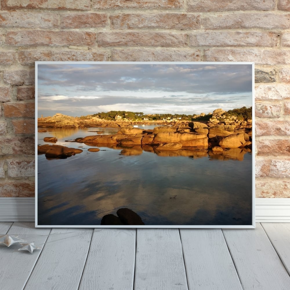 Cadre tableau image photo BRETAGNE TREGASTEL Côte de Granit Rose