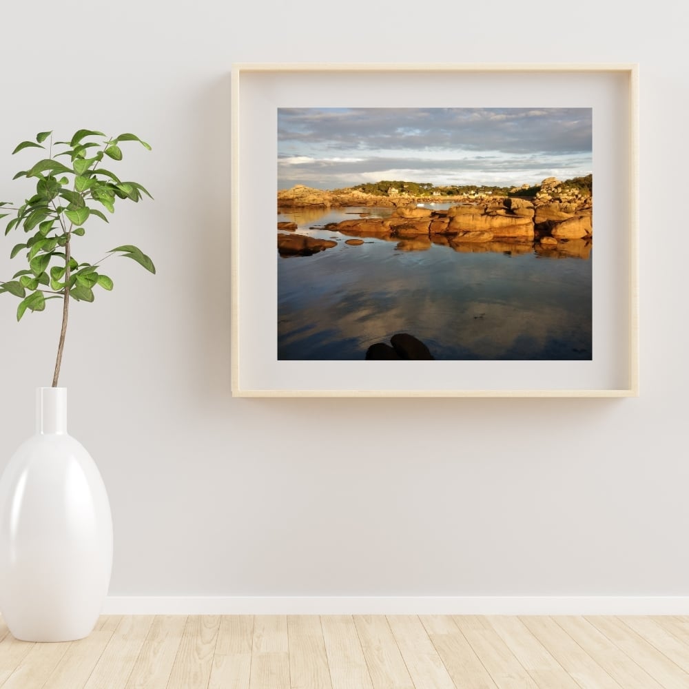 Cadre tableau image photo BRETAGNE TREGASTEL Côte de Granit Rose