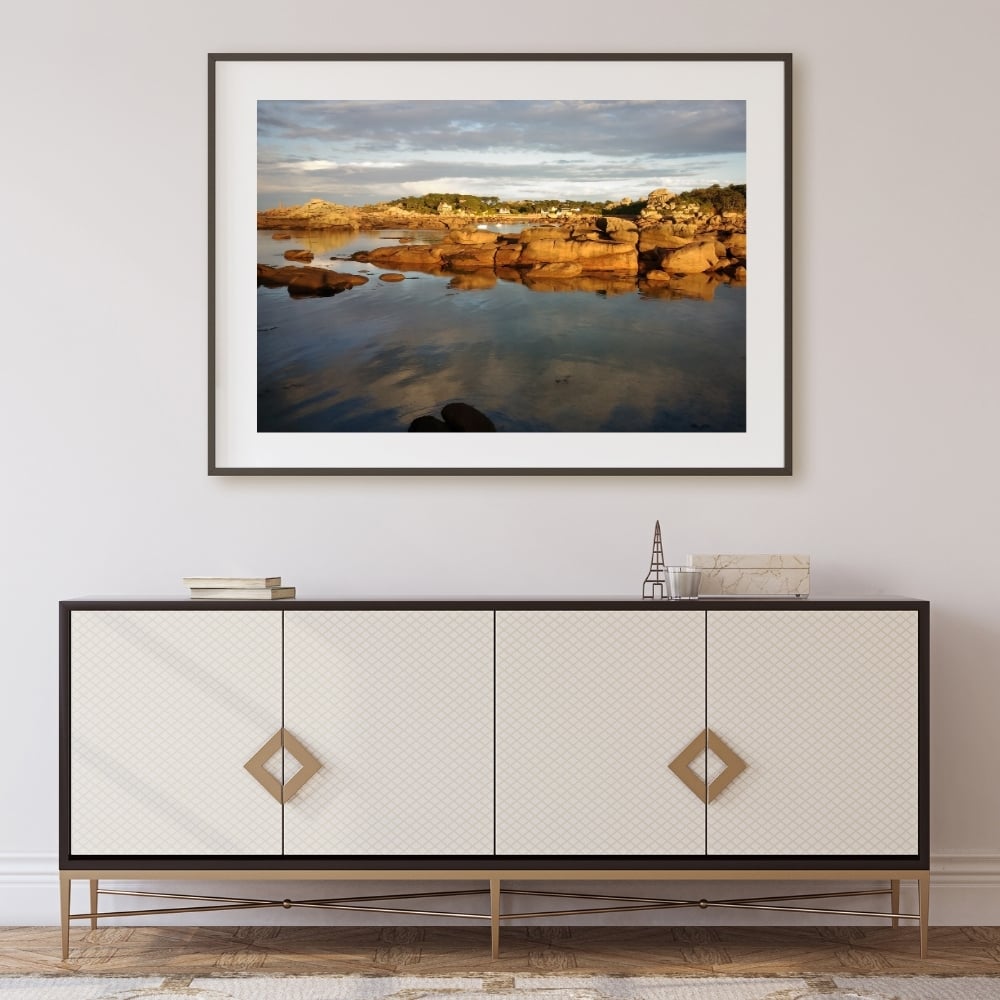 Cadre tableau image photo BRETAGNE TREGASTEL Côte de Granit Rose