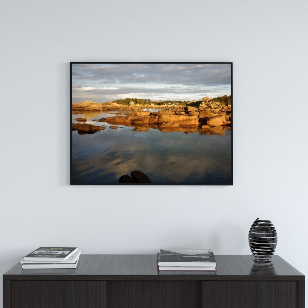 Cadre tableau image photo BRETAGNE TREGASTEL Côte de Granit Rose