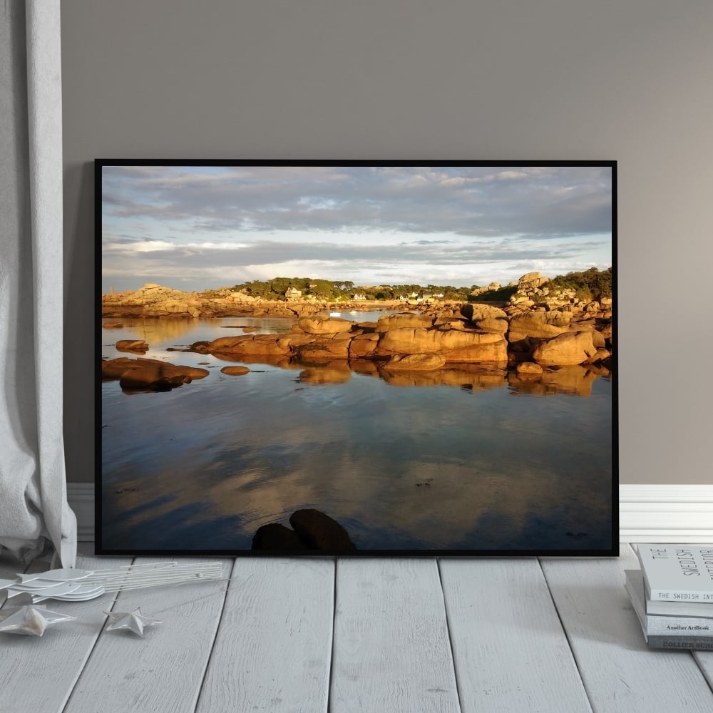 Cadre tableau image photo BRETAGNE TREGASTEL Côte de Granit Rose