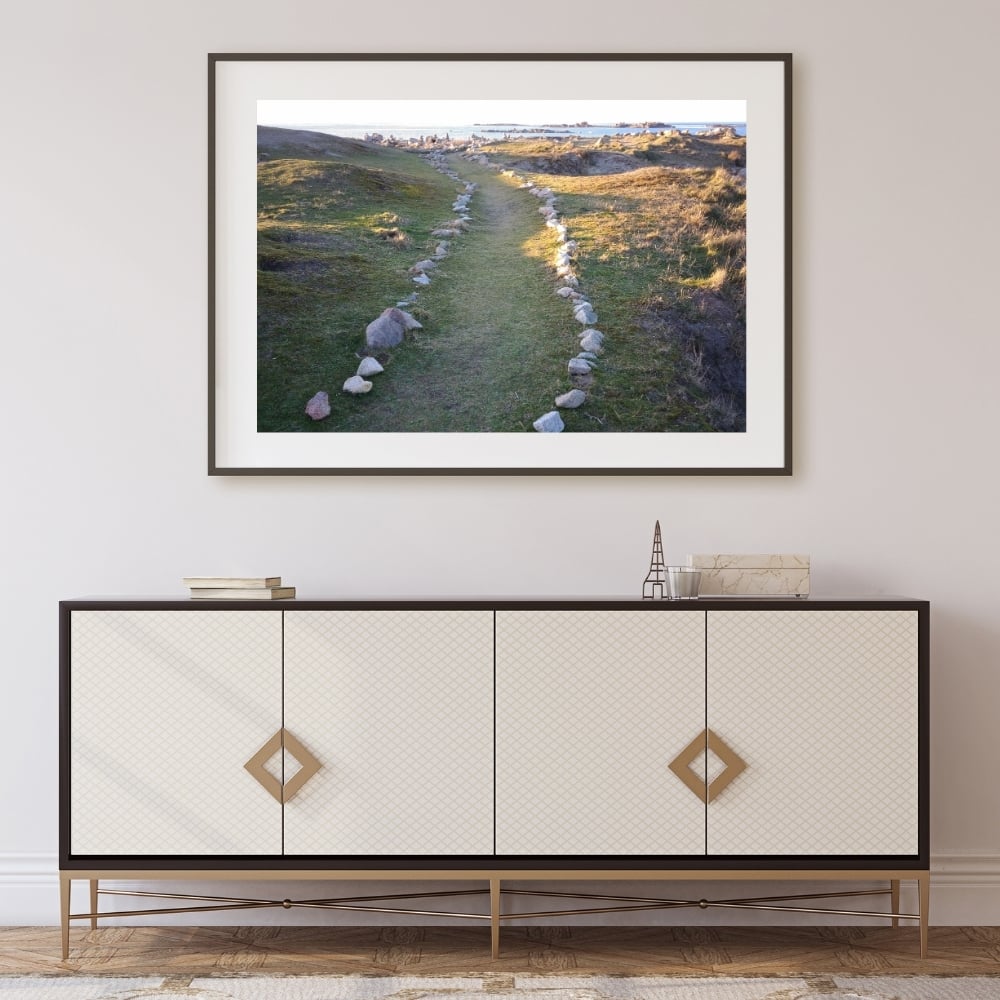 Cadre tableau image photo BRETAGNE Landrellec Chemin Landes
