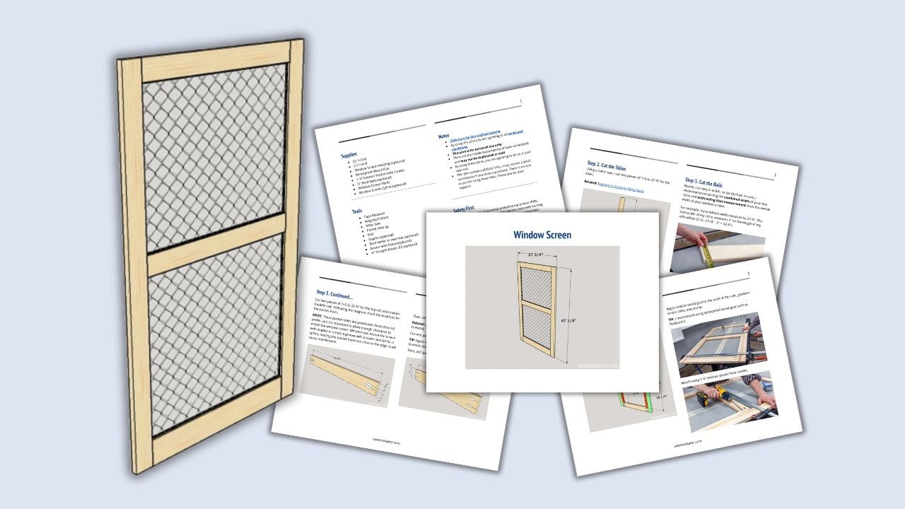Window Screen PDF Plan