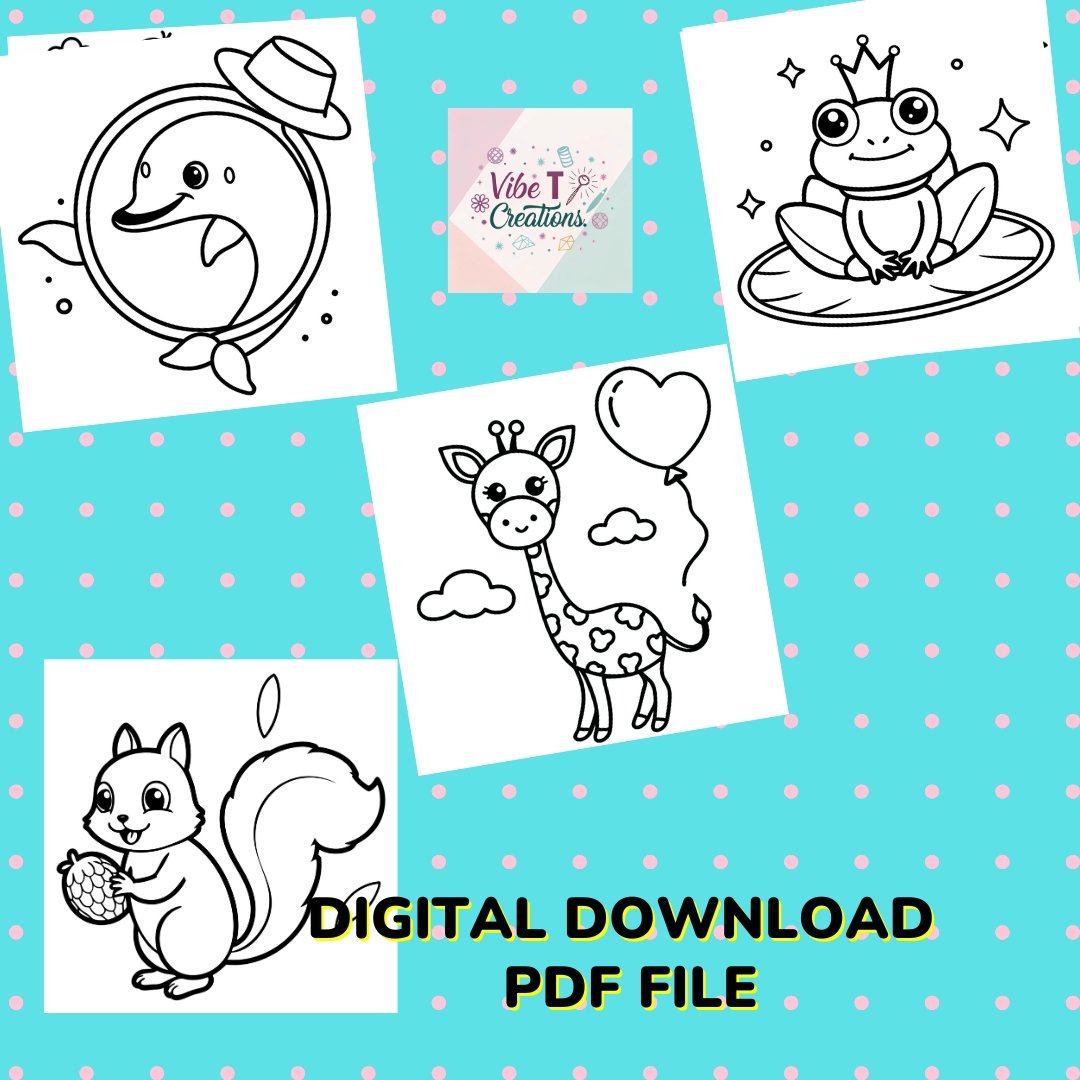 Chibi Cute Animal Coloring Book for Kids: Adorable Kawaii Baby Animals, Fun and Easy Big Designs, Whimsical Chibi Art for Kids and Teens