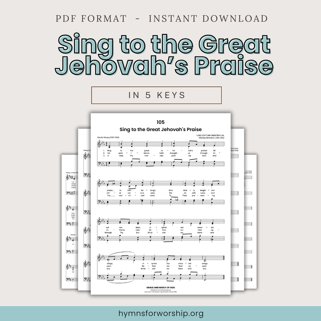 sdah-no-105-sing-to-the-great-jehovah-s-praise-pdf-5-keys