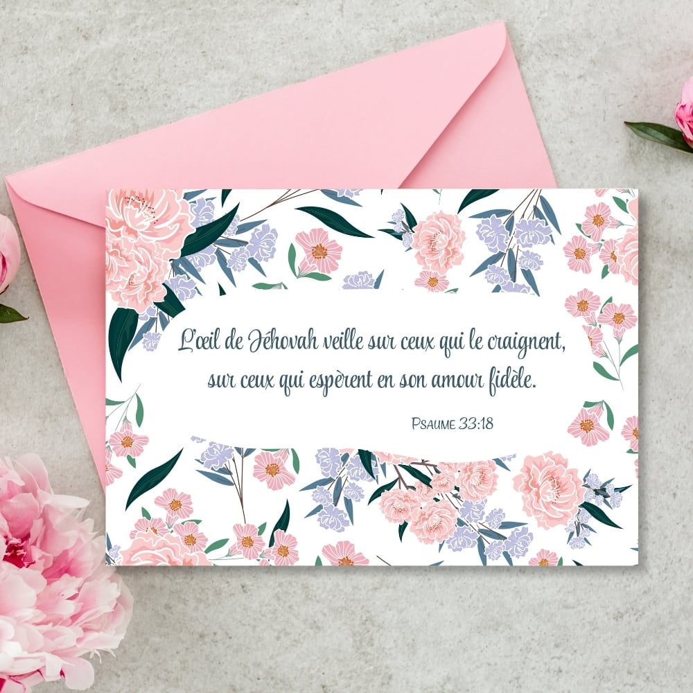 Cartes dEncouragement JW avec textes bibliques