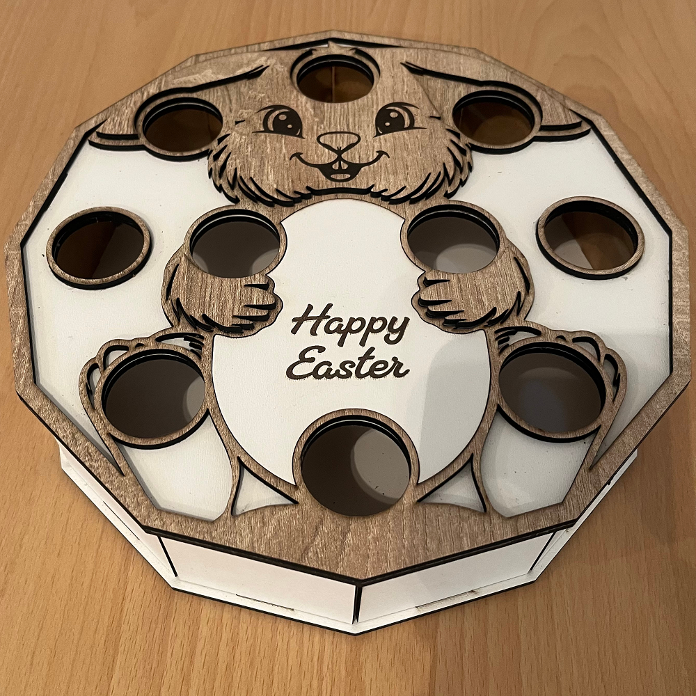 Find high-quality laser cut files in DXF, AI, and SVG formats for creating beautiful Easter egg bowls and holders. Perfect for DIY Easter decorations and gifts. Download now!