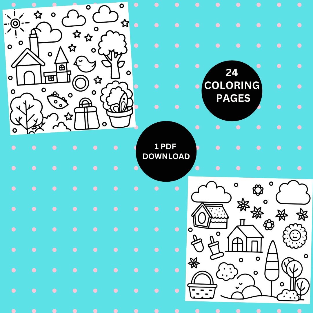Seasonal Fun Coloring Pages for Kids | Cute and Easy Bold Line Art | Holiday and Festival-Themed Printable Coloring Book