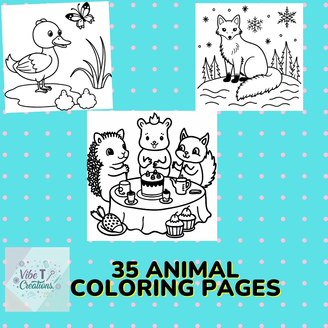 Easy Bold Animal Coloring Book for Kids – 35 Pages of Cute & Comfy Coloring Fun| coco wyo |bold and easy coloring pages for kids and adults