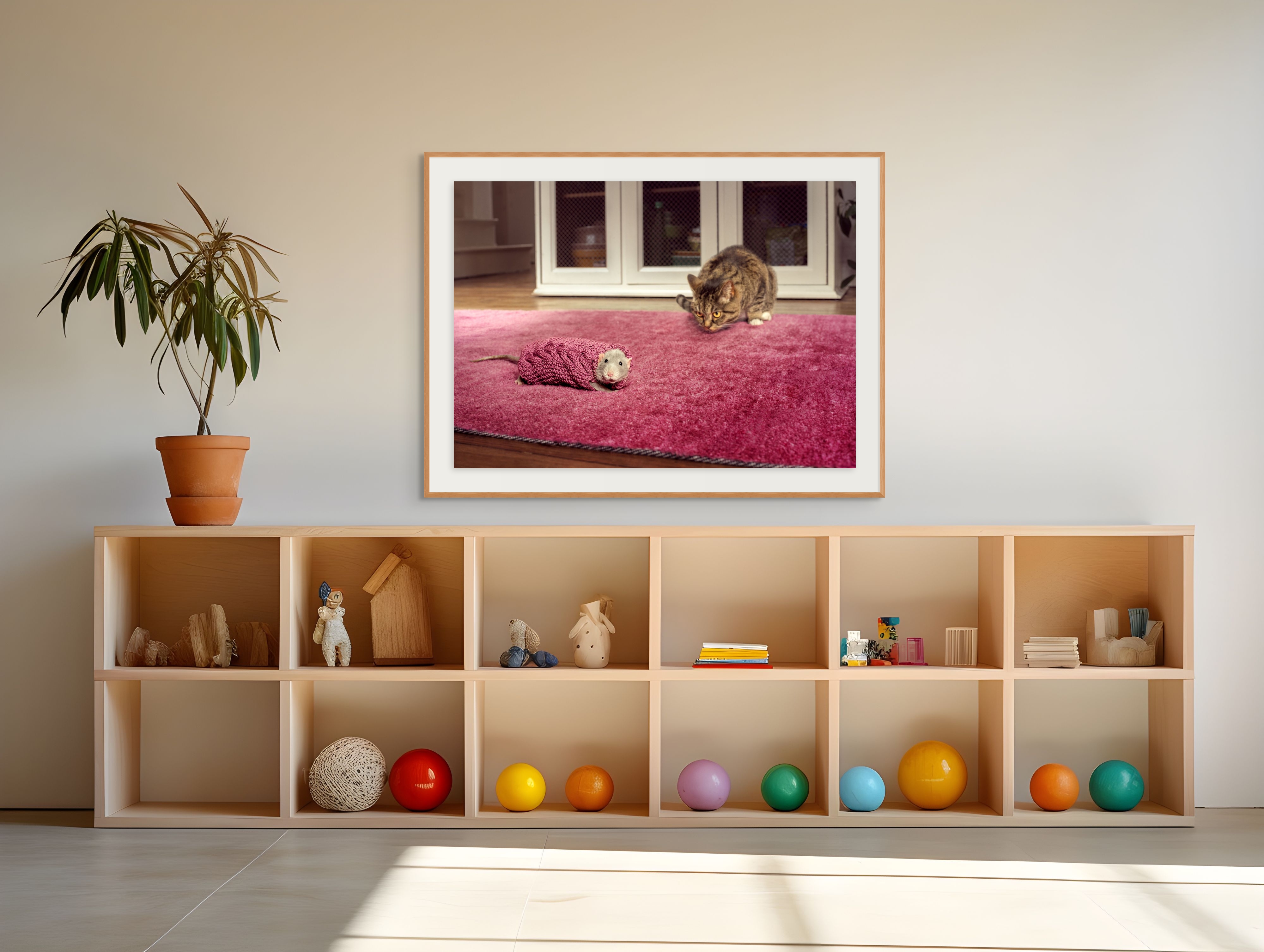 Limited edition prints of Joseph Ford and Nina Dodd’s Invisible Jumpers series - portrait of a rat and cat