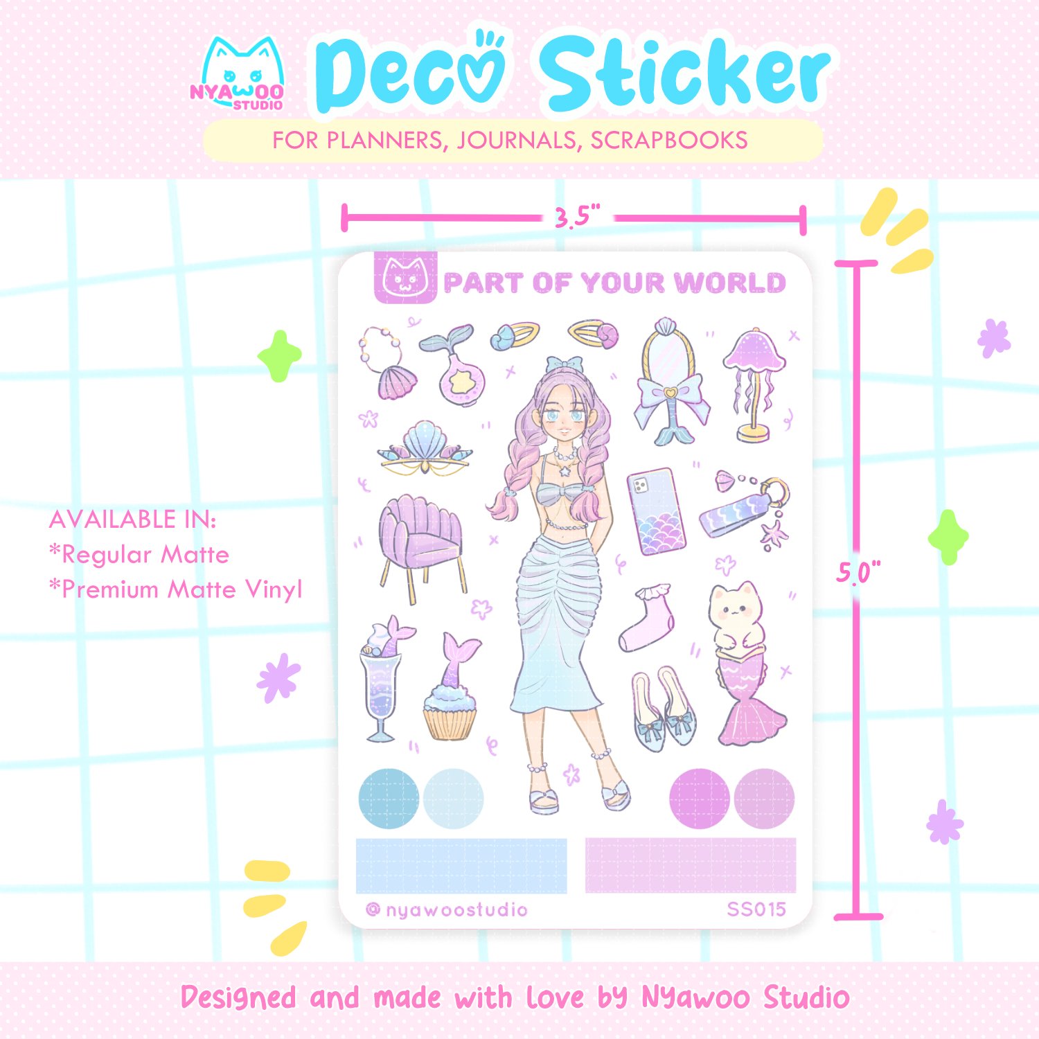 Part of Your World Sticker Sheet for Planners, Scrapbooks, and Journals ...
