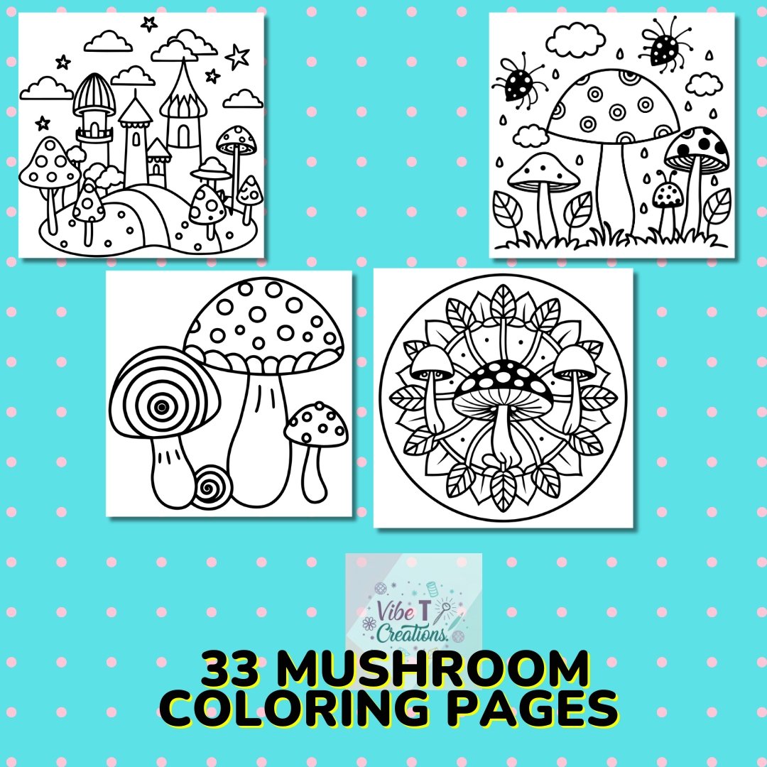 Bold and Easy Coloring Book Mushroom |Fun and Relaxing| Stress Relief | Mushroom Coloring Book for Adults and Kids| Fun Mushroom Coloring