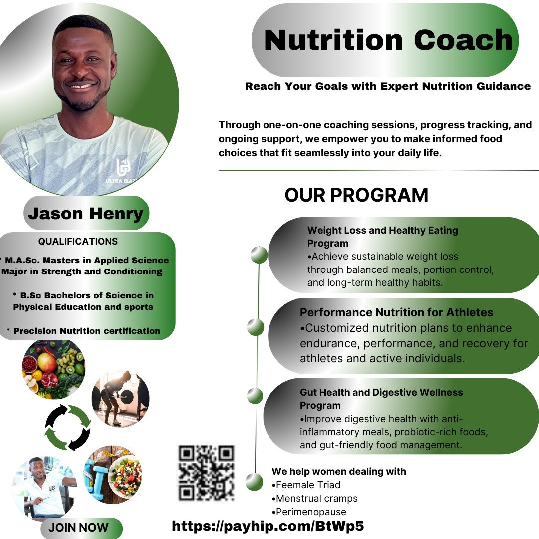 Nutrition and strength and conditioning coaching by-Jason Henry - Payhip
