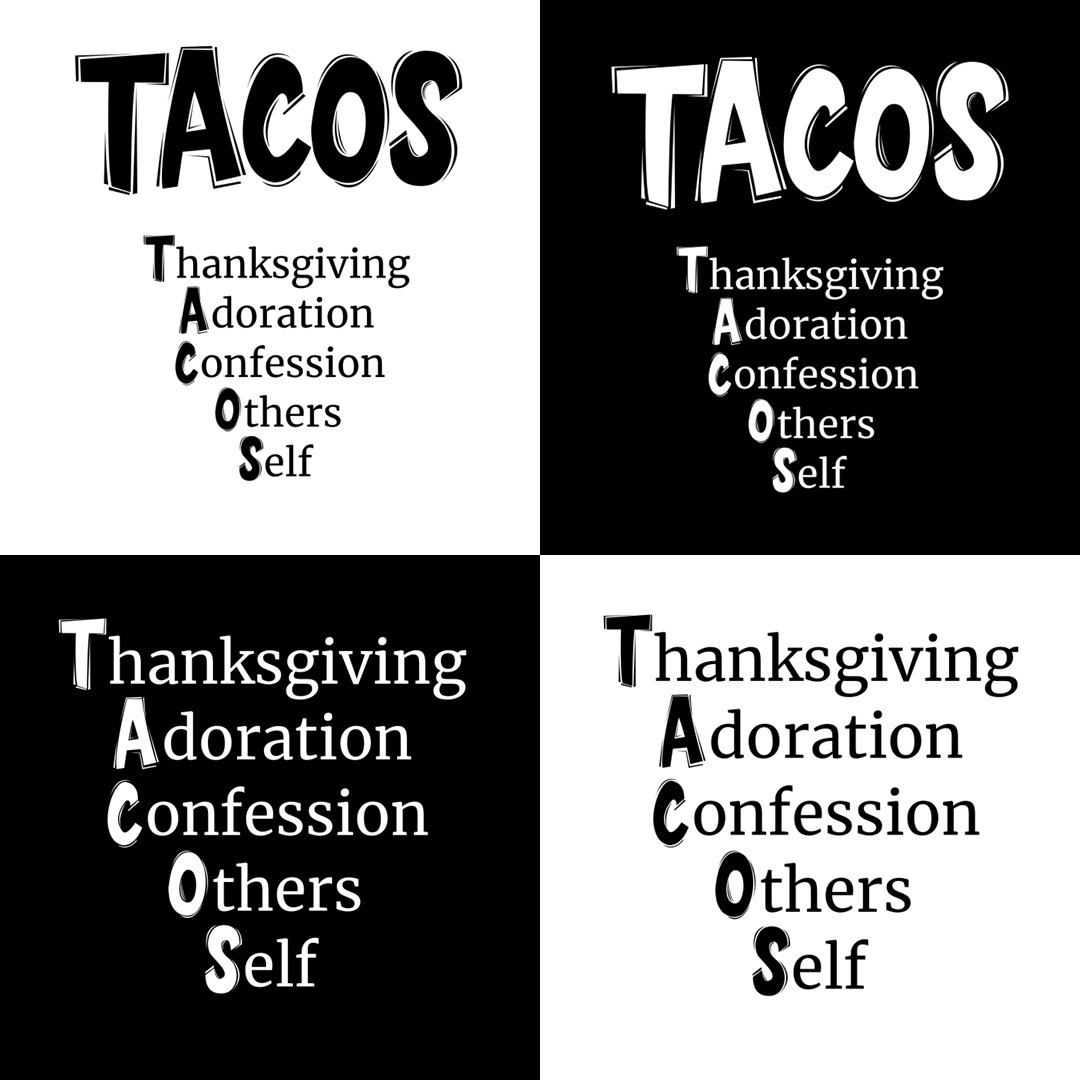 TACOS Prayer Logo Bundle (PNG License)