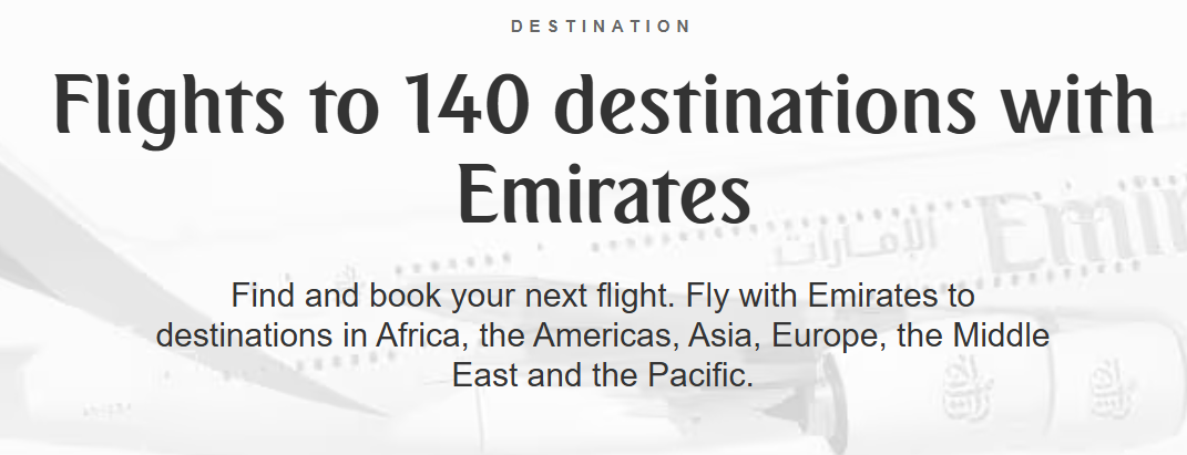 Emirates Destinations