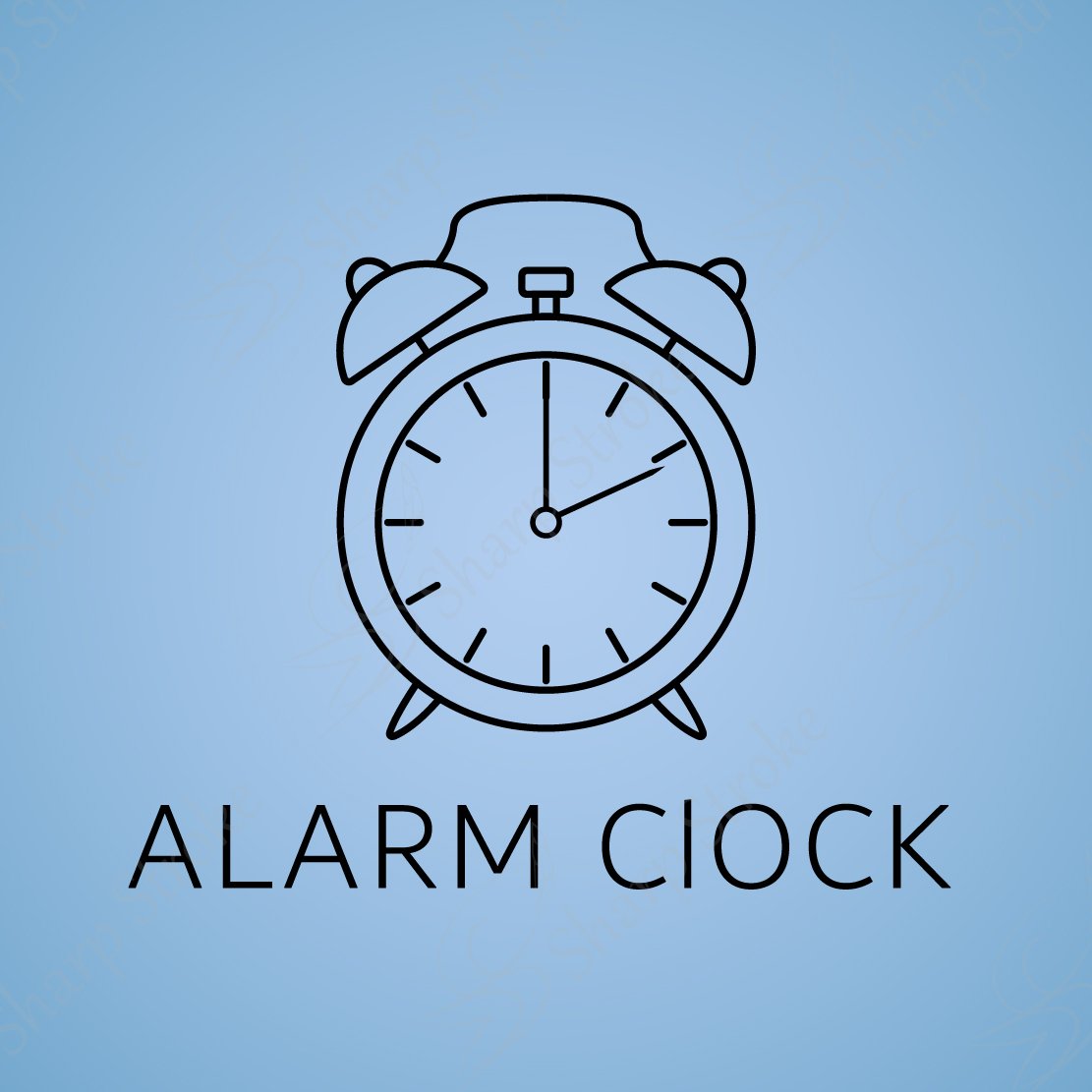 Minimalist Alarm Clock Vector
