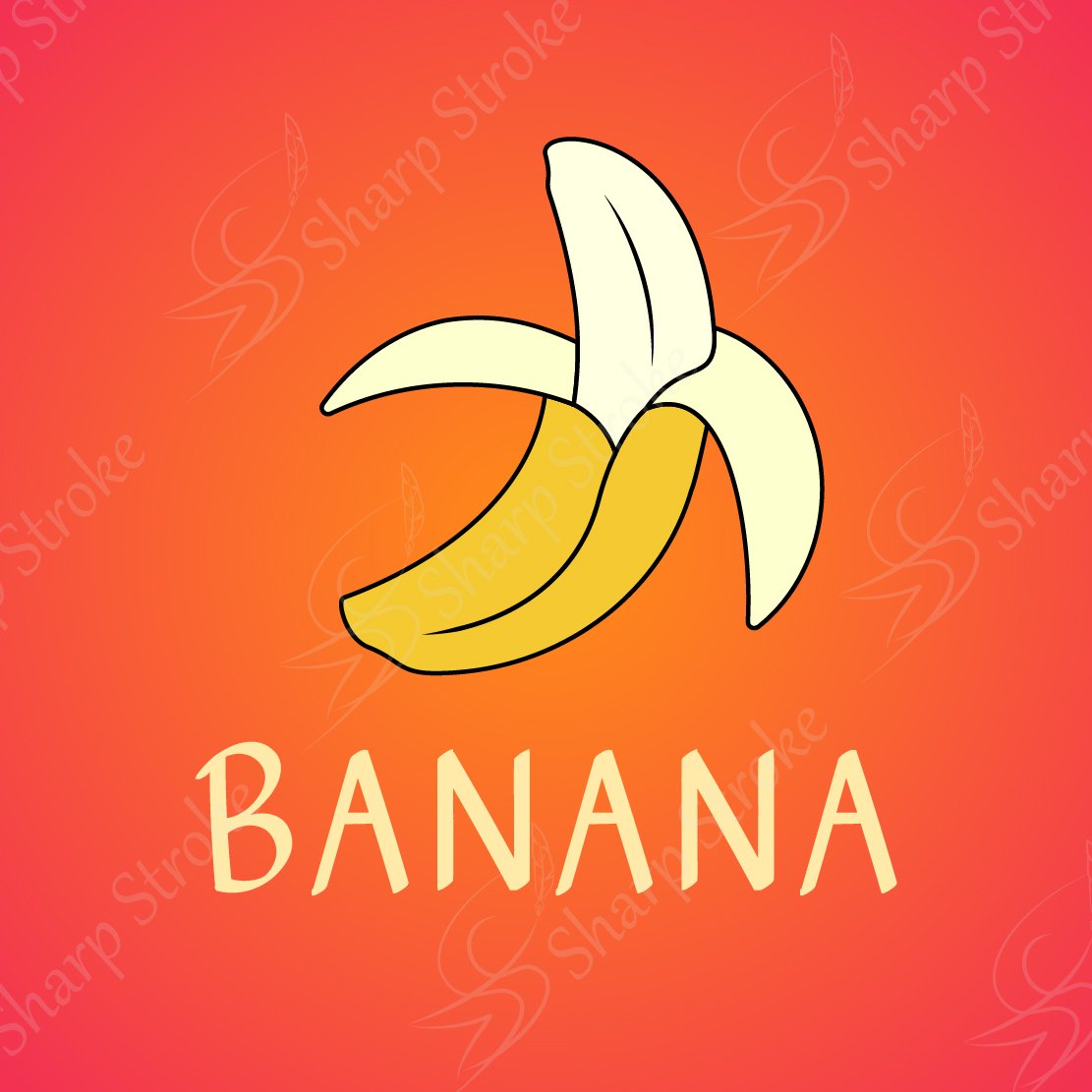 Cartoon Banana Vector