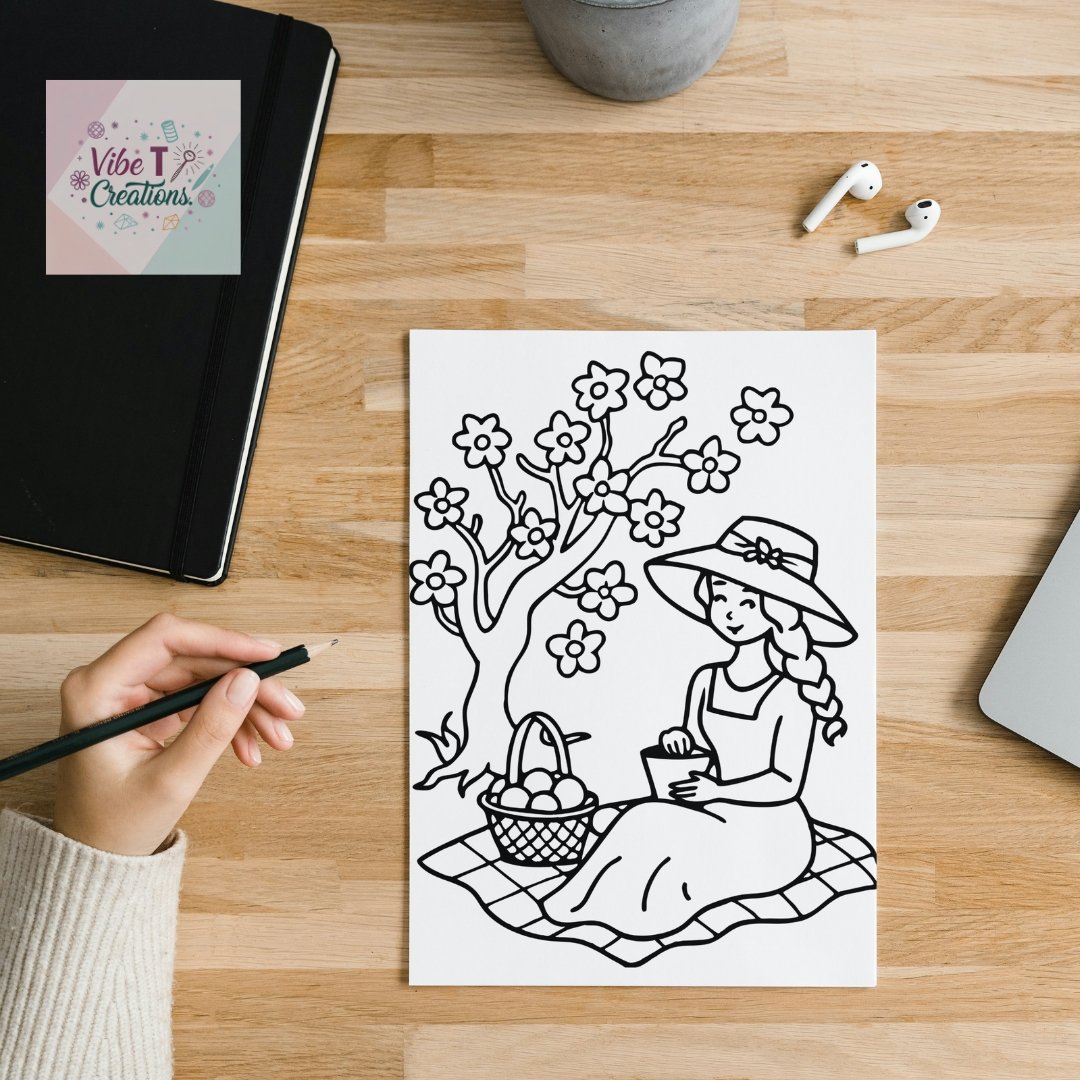 Bold and Easy Coloring Book, Cozy Girl Moments Coloring Book – 50 Printable Pages Adults Relaxing Activity for Adults and Kids,Stress Relief