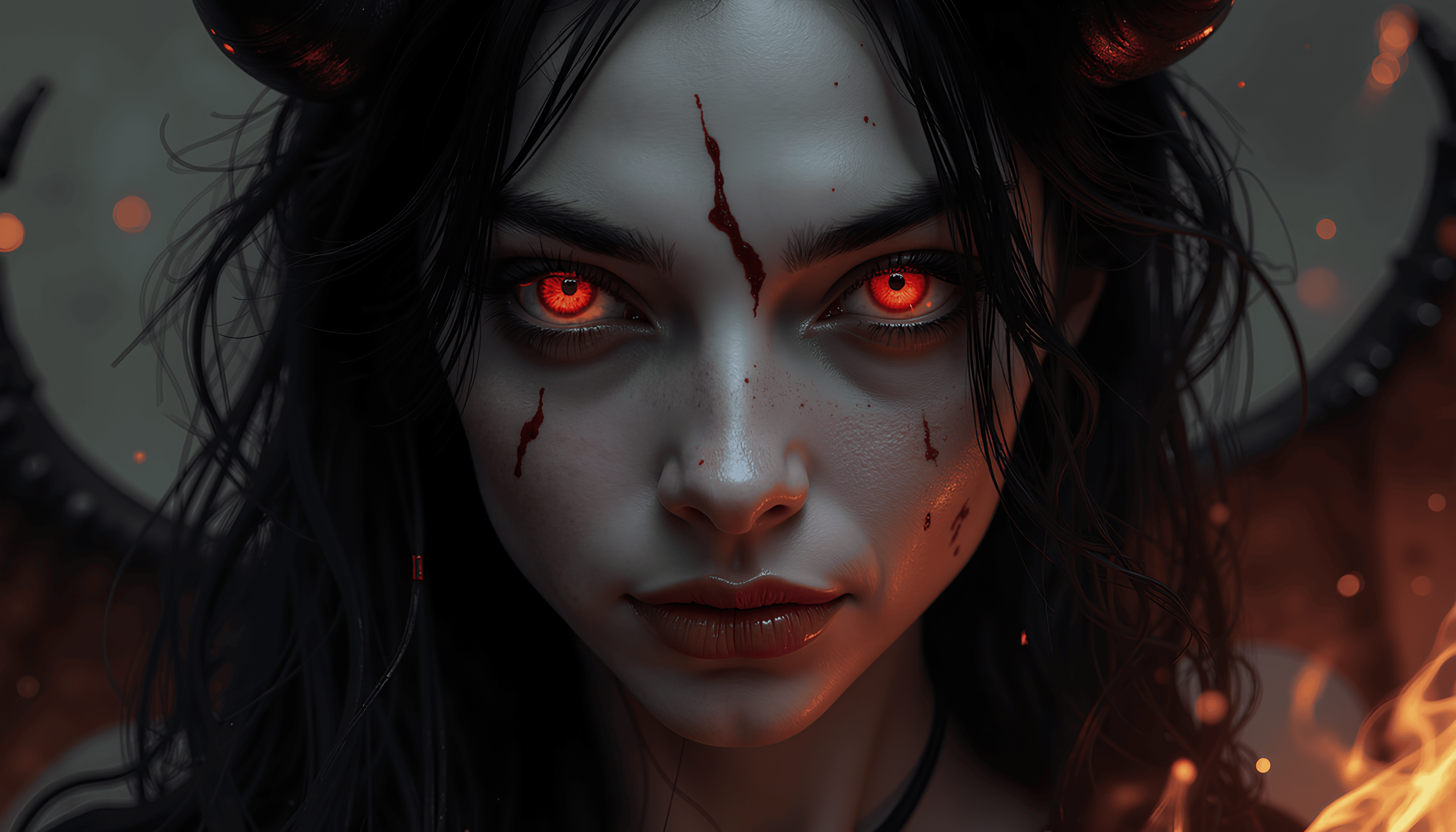 Female Hell Demon General staring into your soul