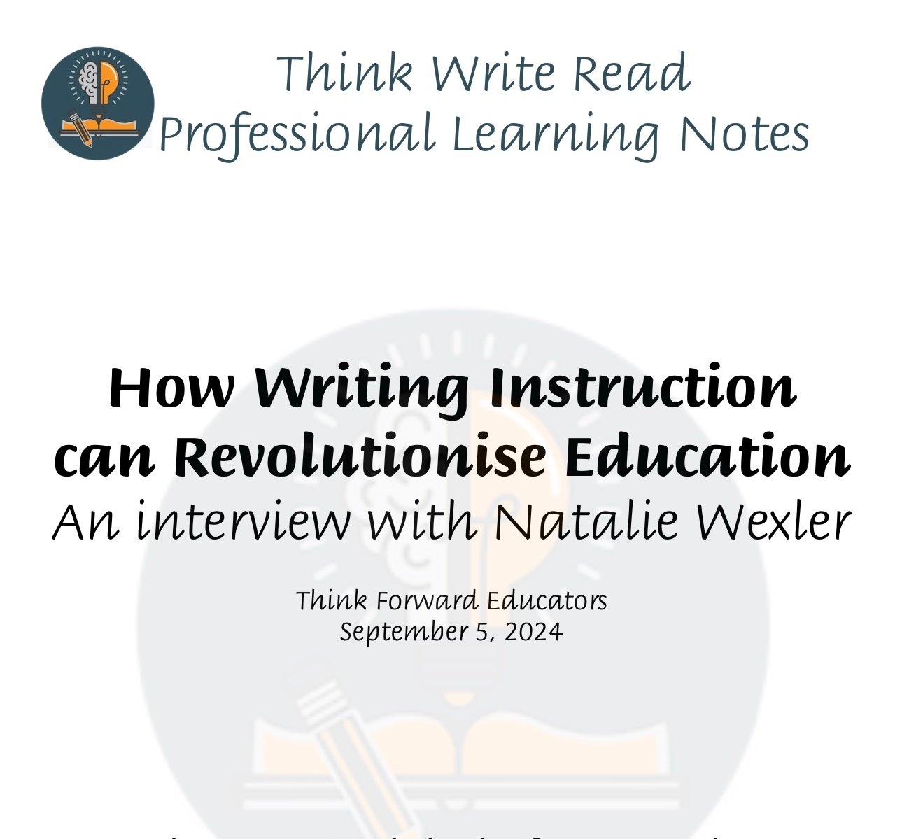 Think Forward Educators TWR Webinar - Payhip