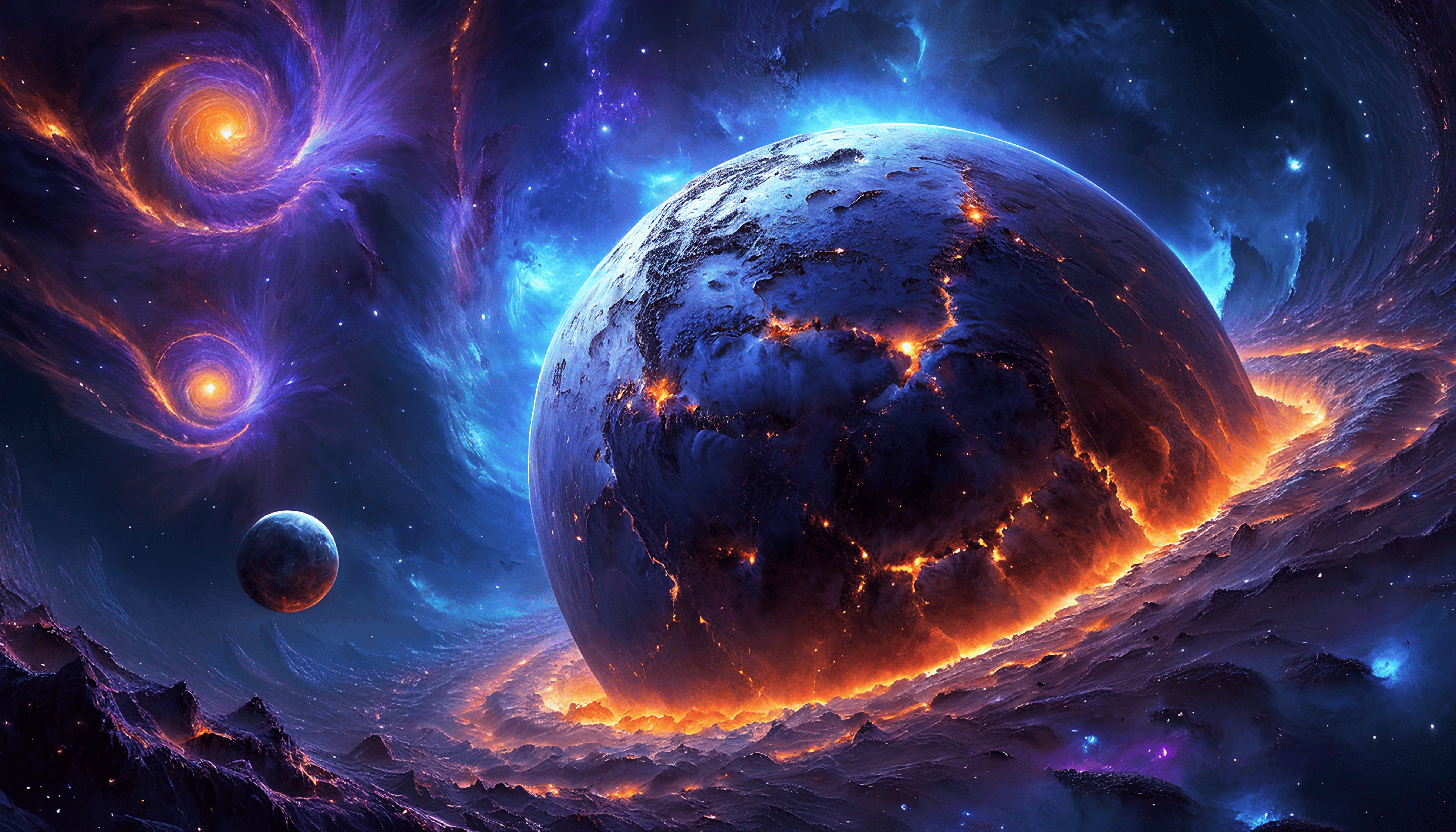 Planet being consumed by pure evil