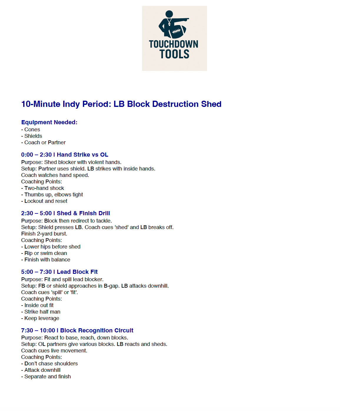 10 LB Indy Drill Sheet Bundle - Payhip