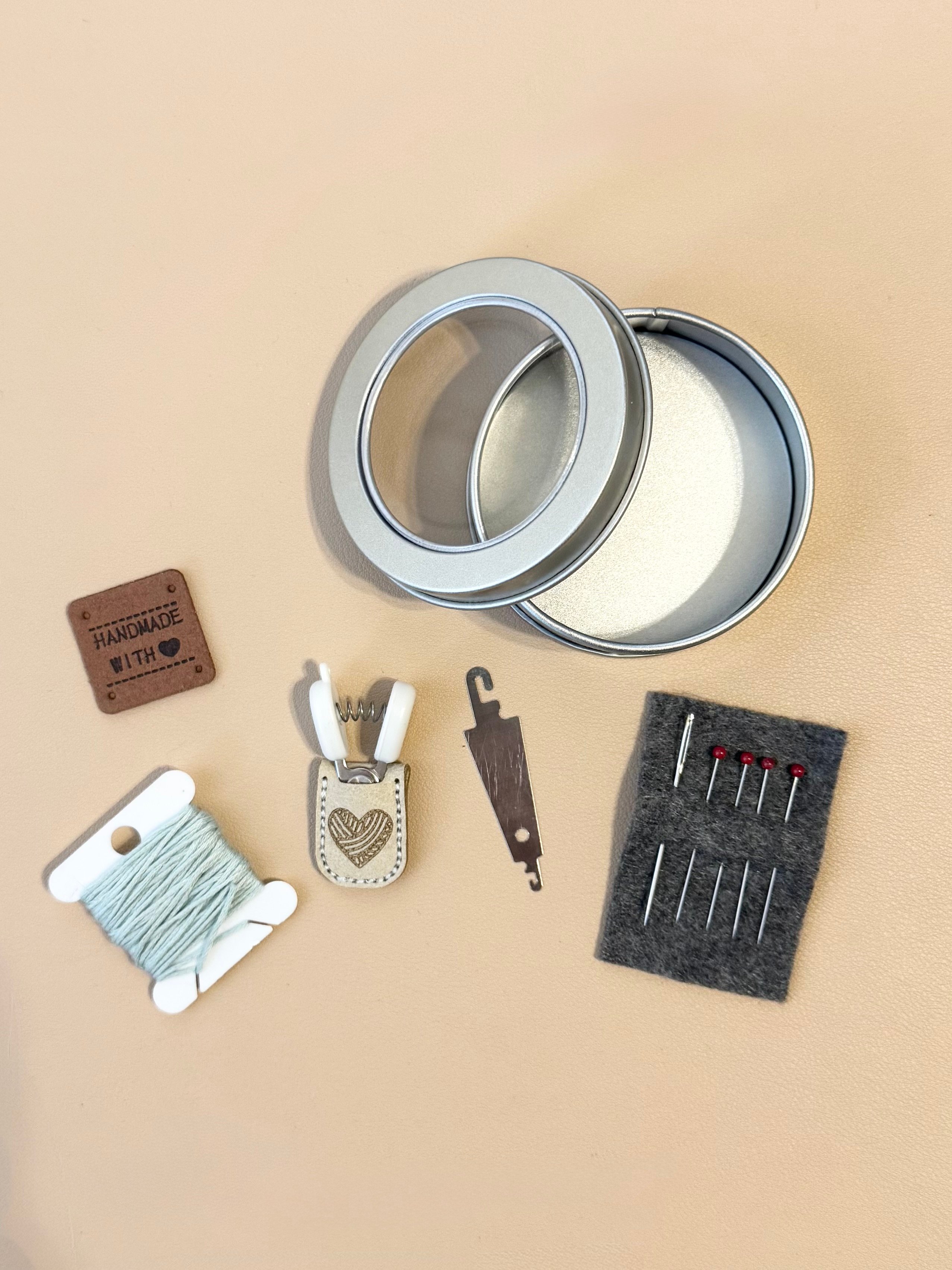 On-the-Go Sewing Kit in Tin | Travel Mending Kit with Thread, Scissors ...