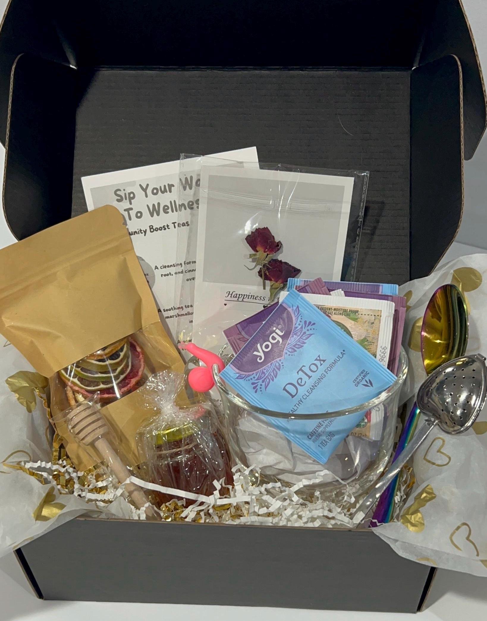 Tea Lover Gift Box | Get well soon gift box | Organic Teas & Honey ...