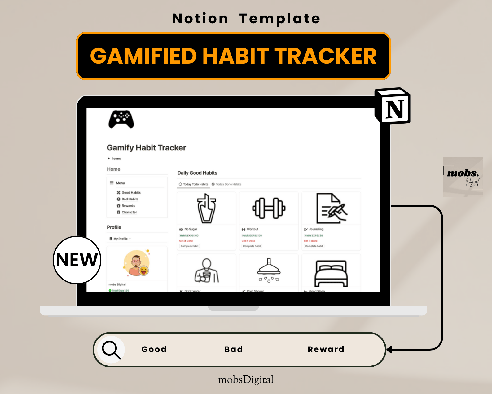 Gamified Notion Habit Tracker - Payhip