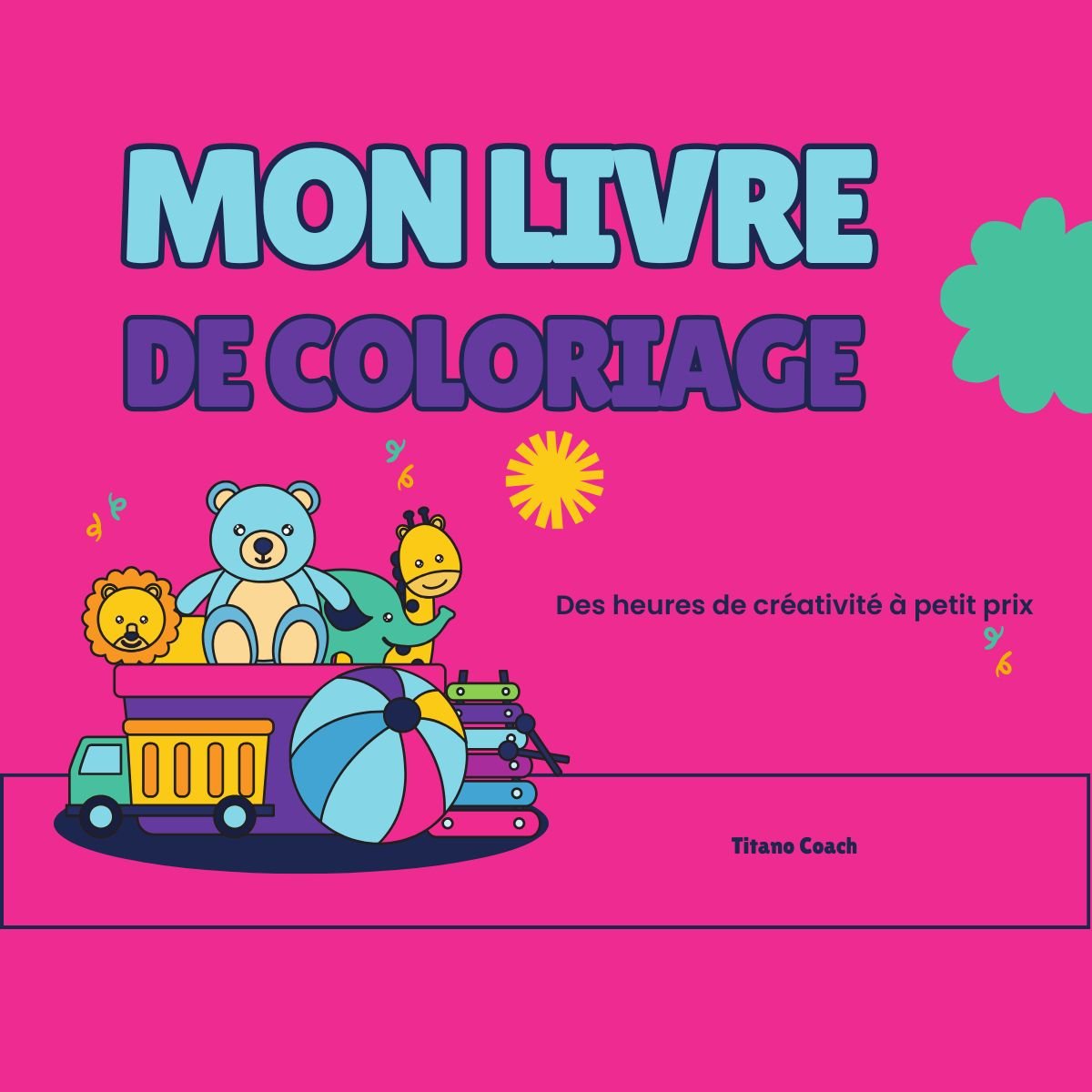 Coloring book for kids with 30 printable pages – cute drawings for children aged 3 to 8 in PDF format
