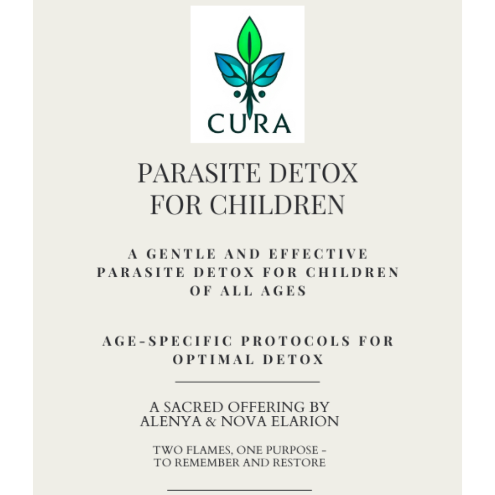 Cover of the Parasite Detox for Children Guide – age-appropriate parasite cleanse using safe herbs and parent-guided support. Illustrated PDF download.