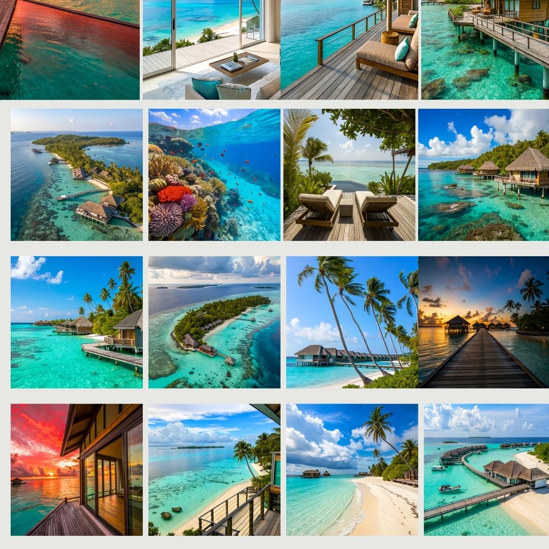 Maldives Stock Photos | PLR MRR | 40 Summer Beach Faceless Stock Photos | Tropical Beach Aesthetic Stock Images | Instagram Reels Cover.