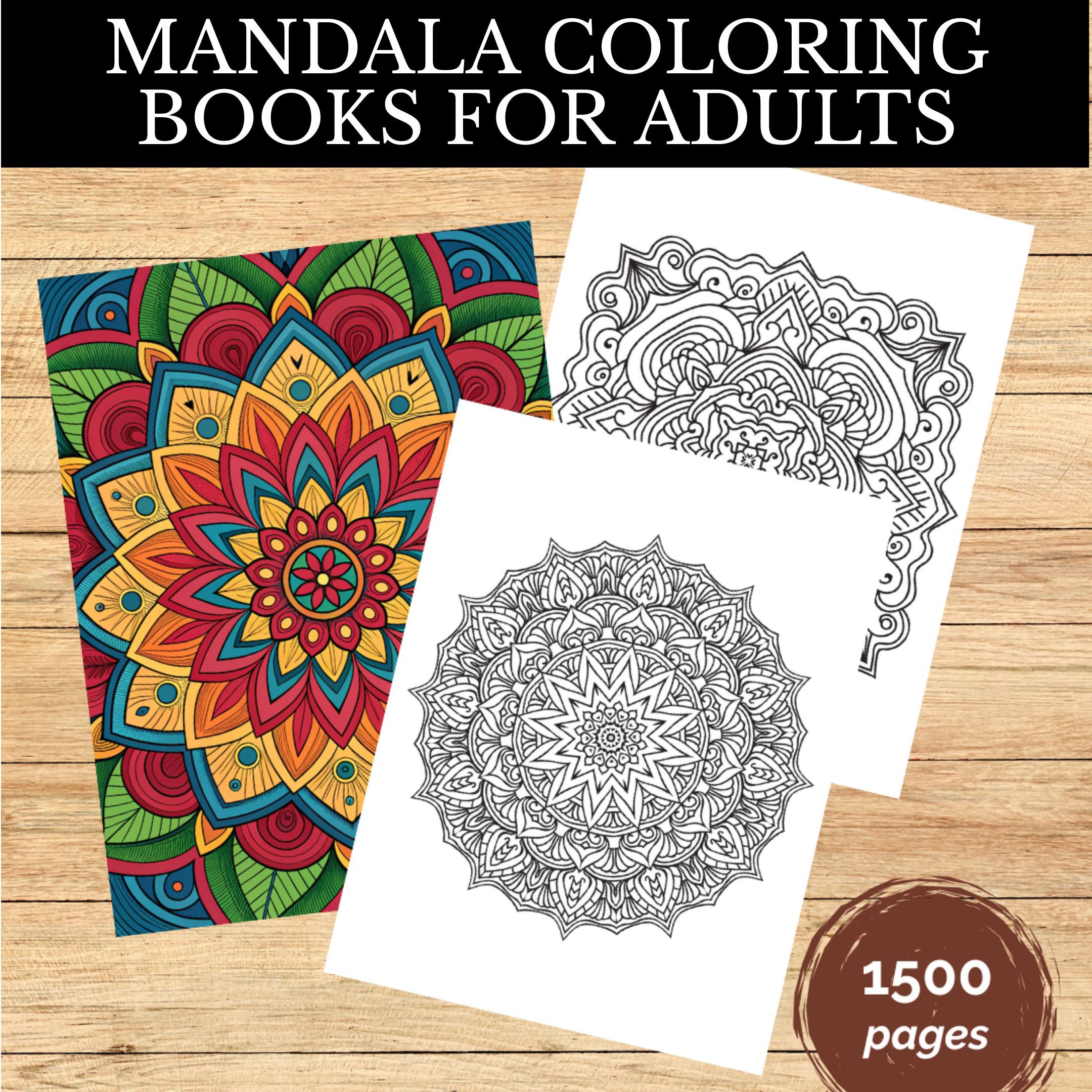 1500 Mandala Coloring Book for Adults | INSTANT DOWNLOAD | 1500 ...