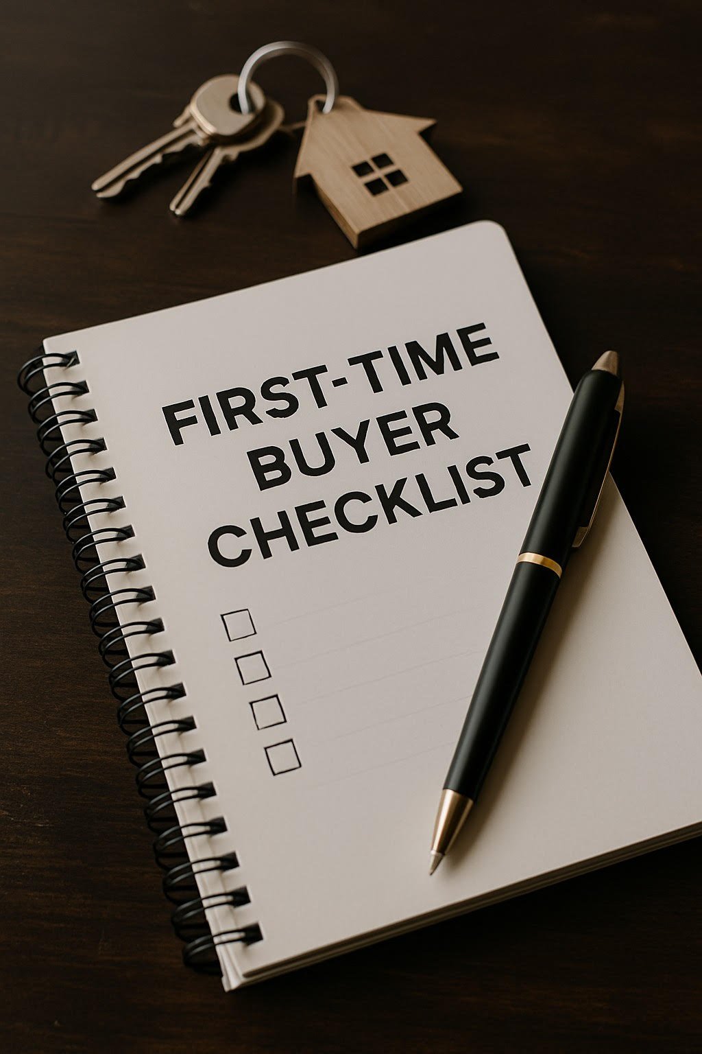 First-time homebuyer checklist to guide new buyers through the real estate process, including prep, financing, inspections, and closing steps.