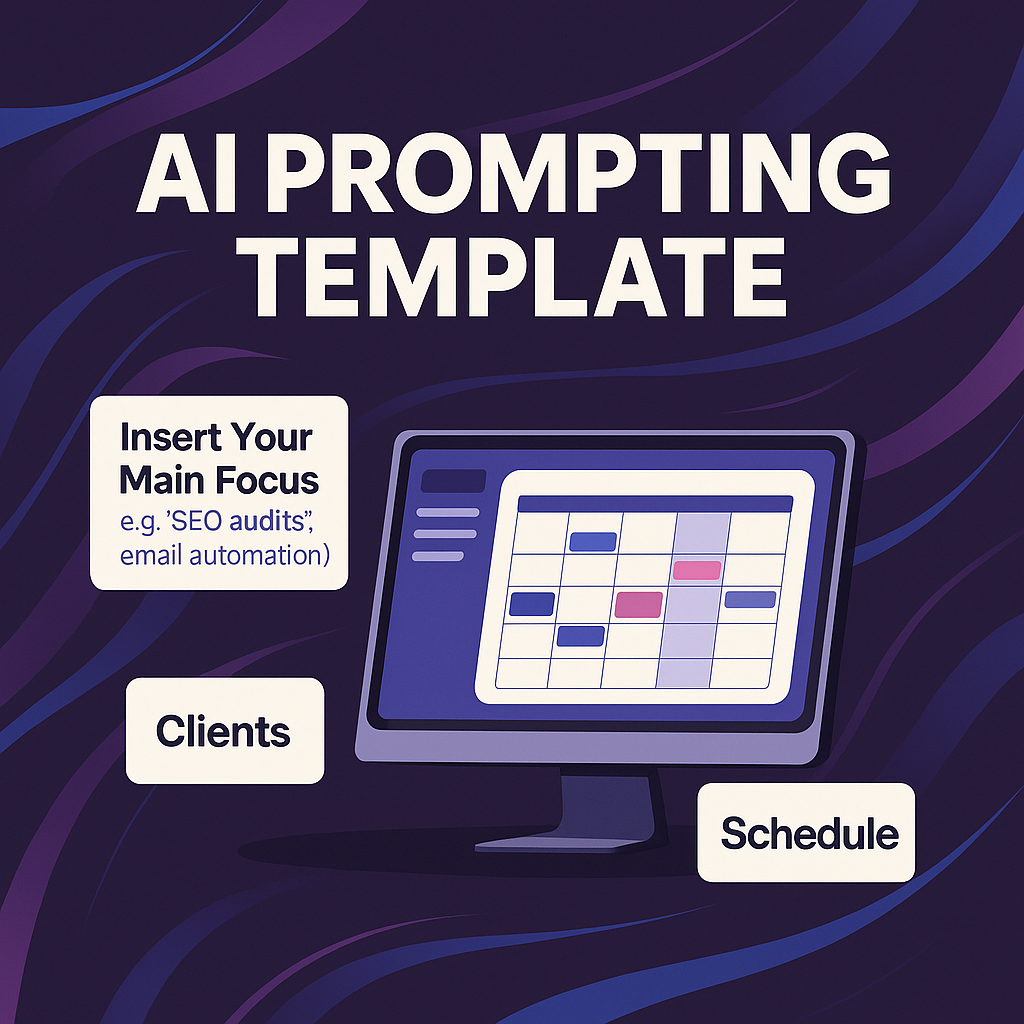 AI - Prompting Template for Online Content Scheduling and Management Business