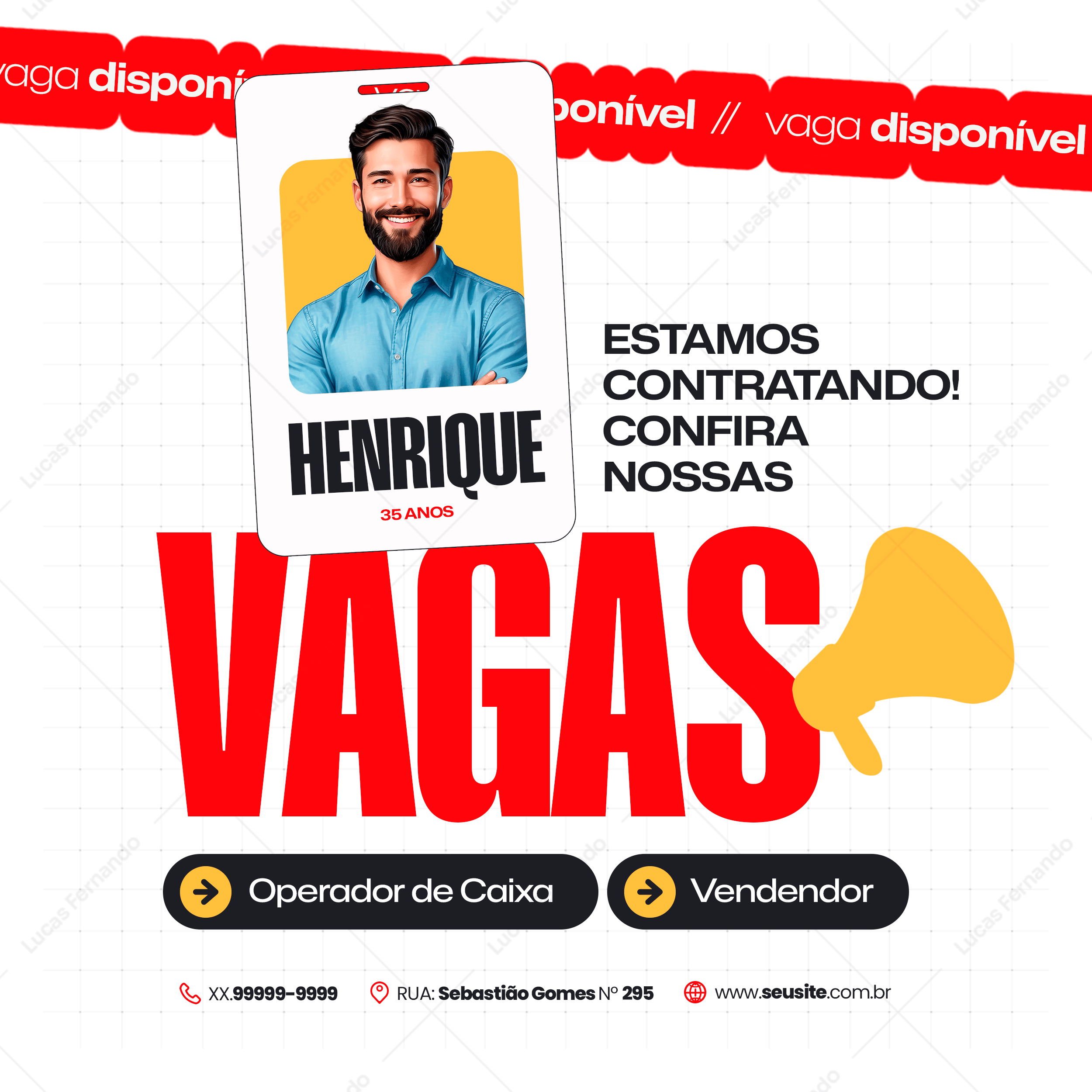 Estamos Contratando - Operador de Caixa e Vendendor - Temos Vagas - Payhip