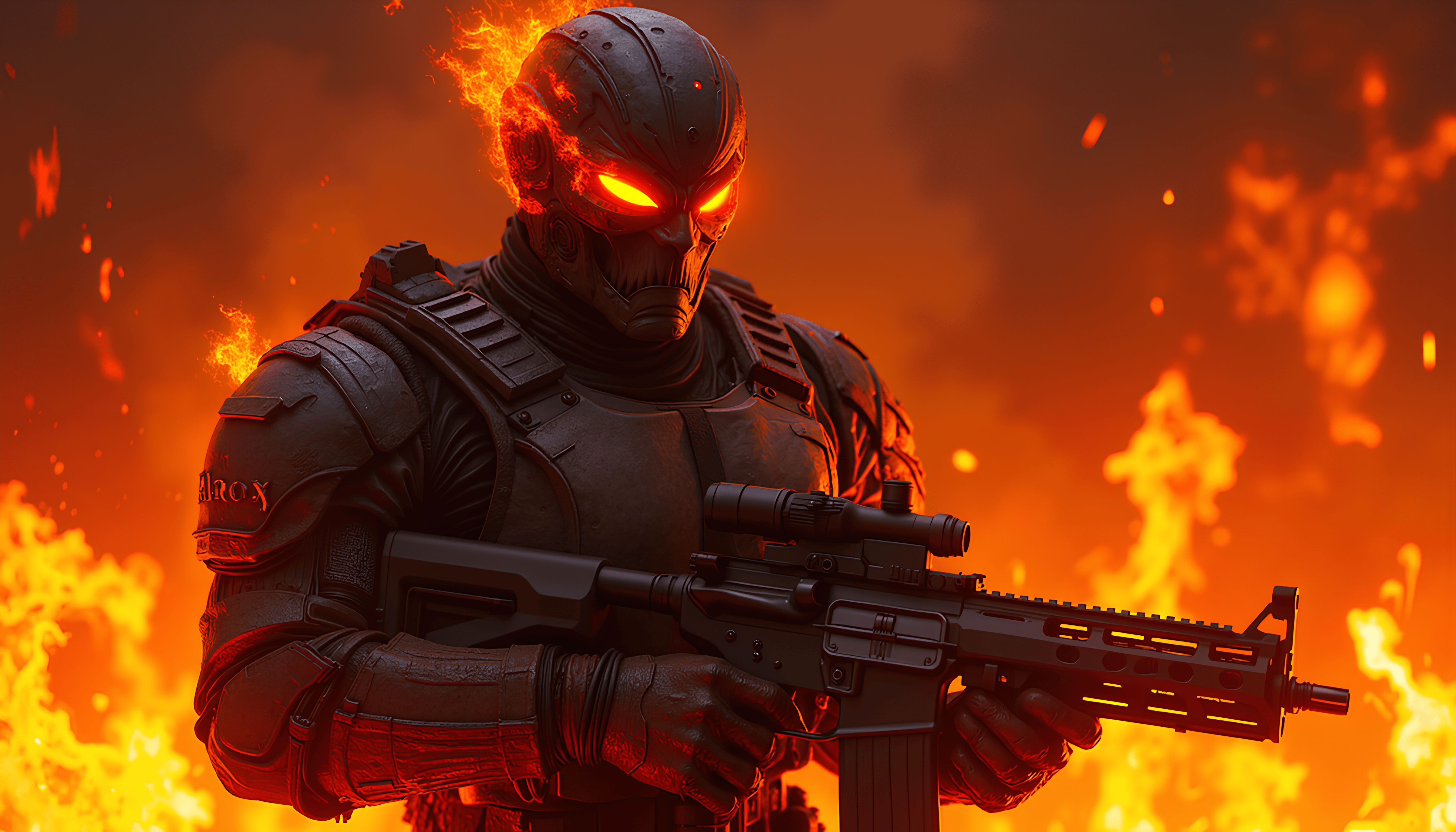 Male Hell Demon General searching for enemy targets in the heart of hell