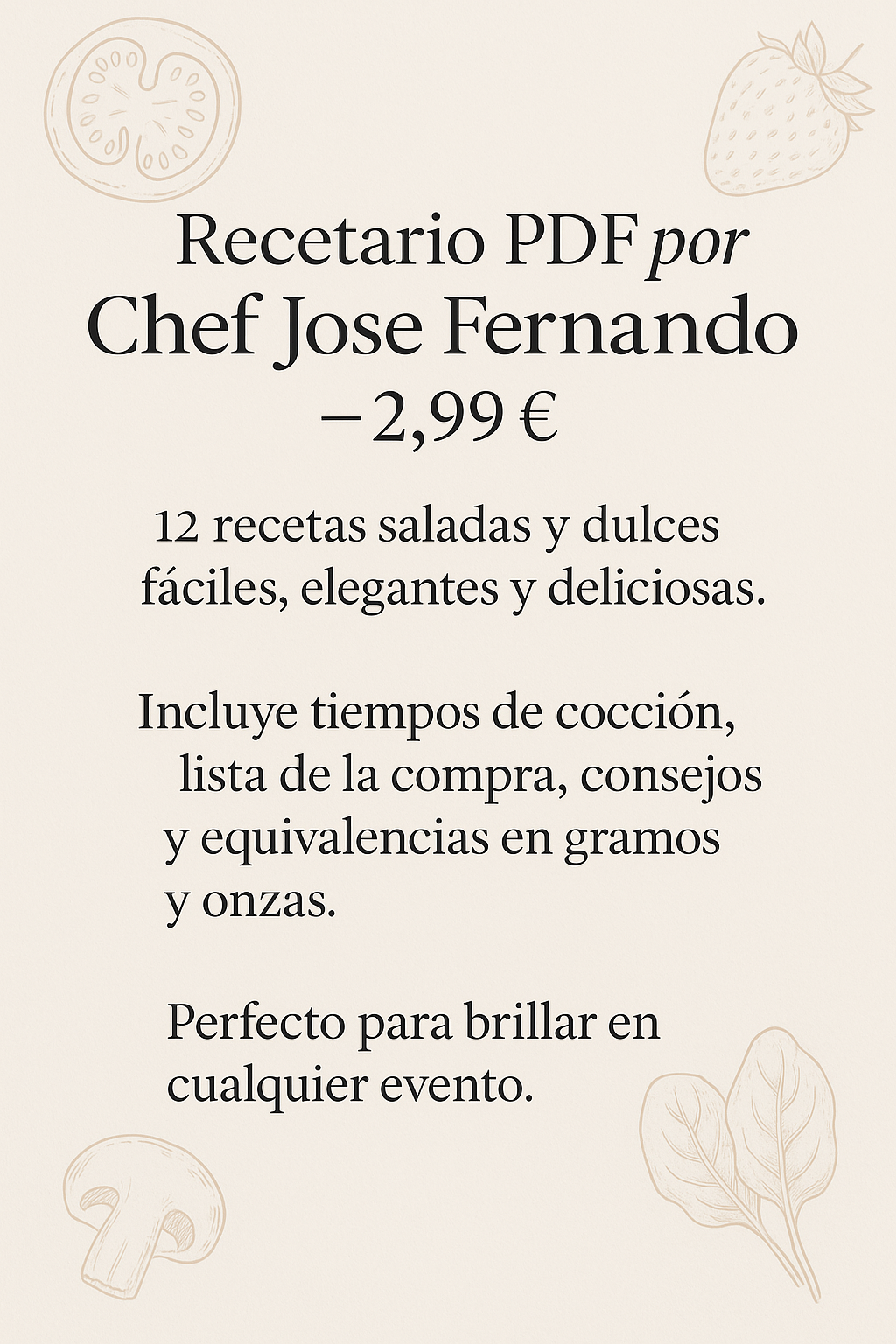 12 recetas saladas y dulces para cualquier evento.
