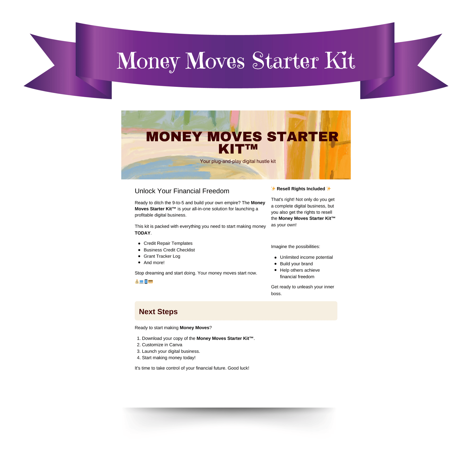 Money Moves Starter Kit - Payhip