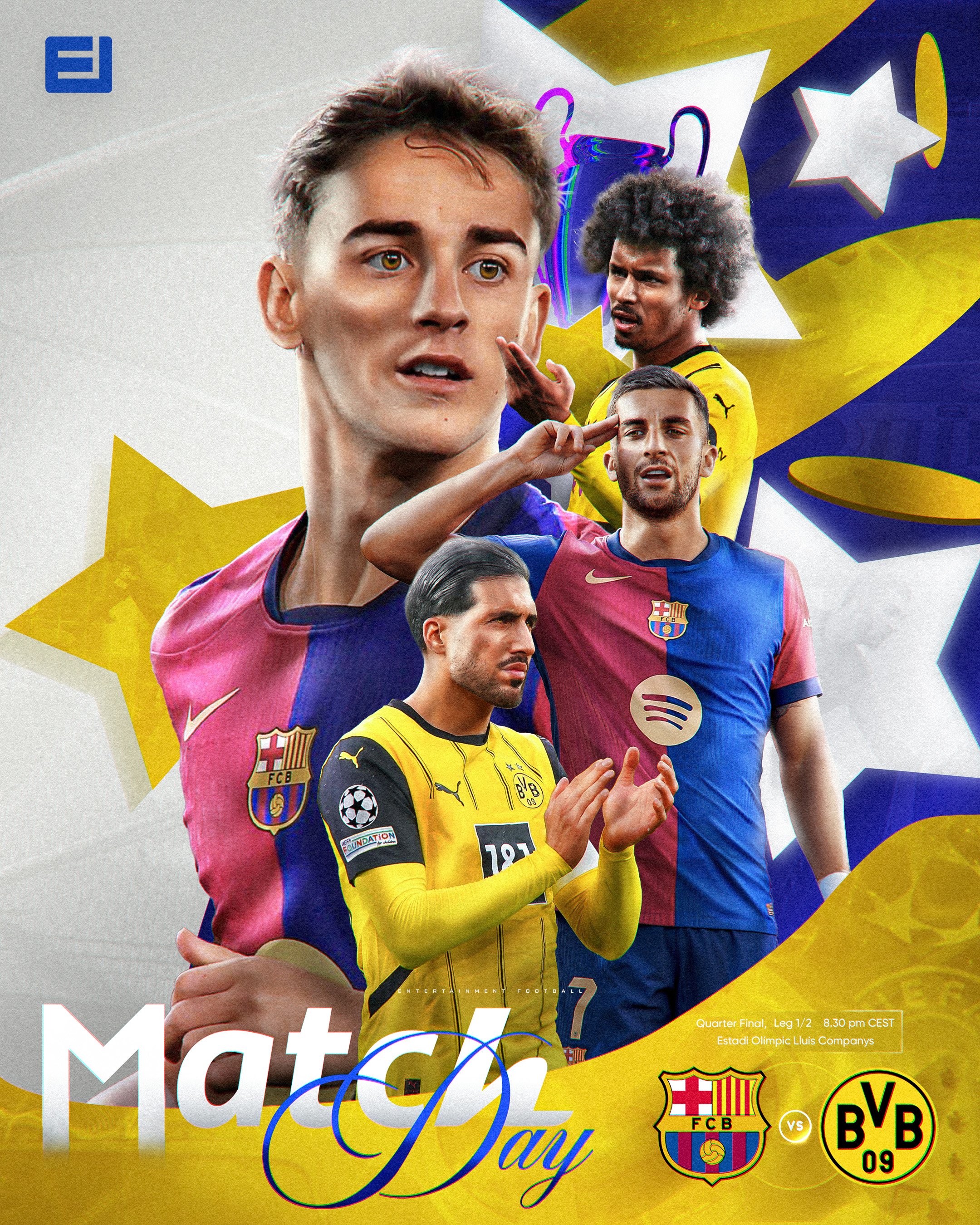 Barcelona Vs Dortmund Matchday PSD - Style 3 - Payhip