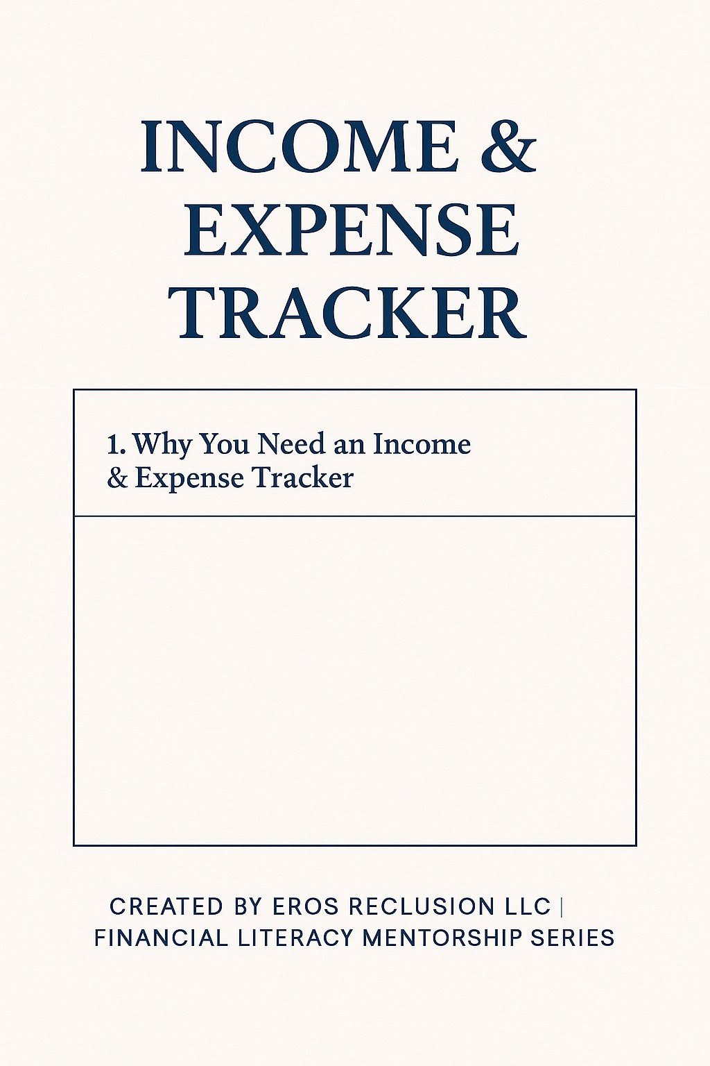 Income and expense tracker template to record earnings, track monthly spending, and manage personal or business cash flow effectively.