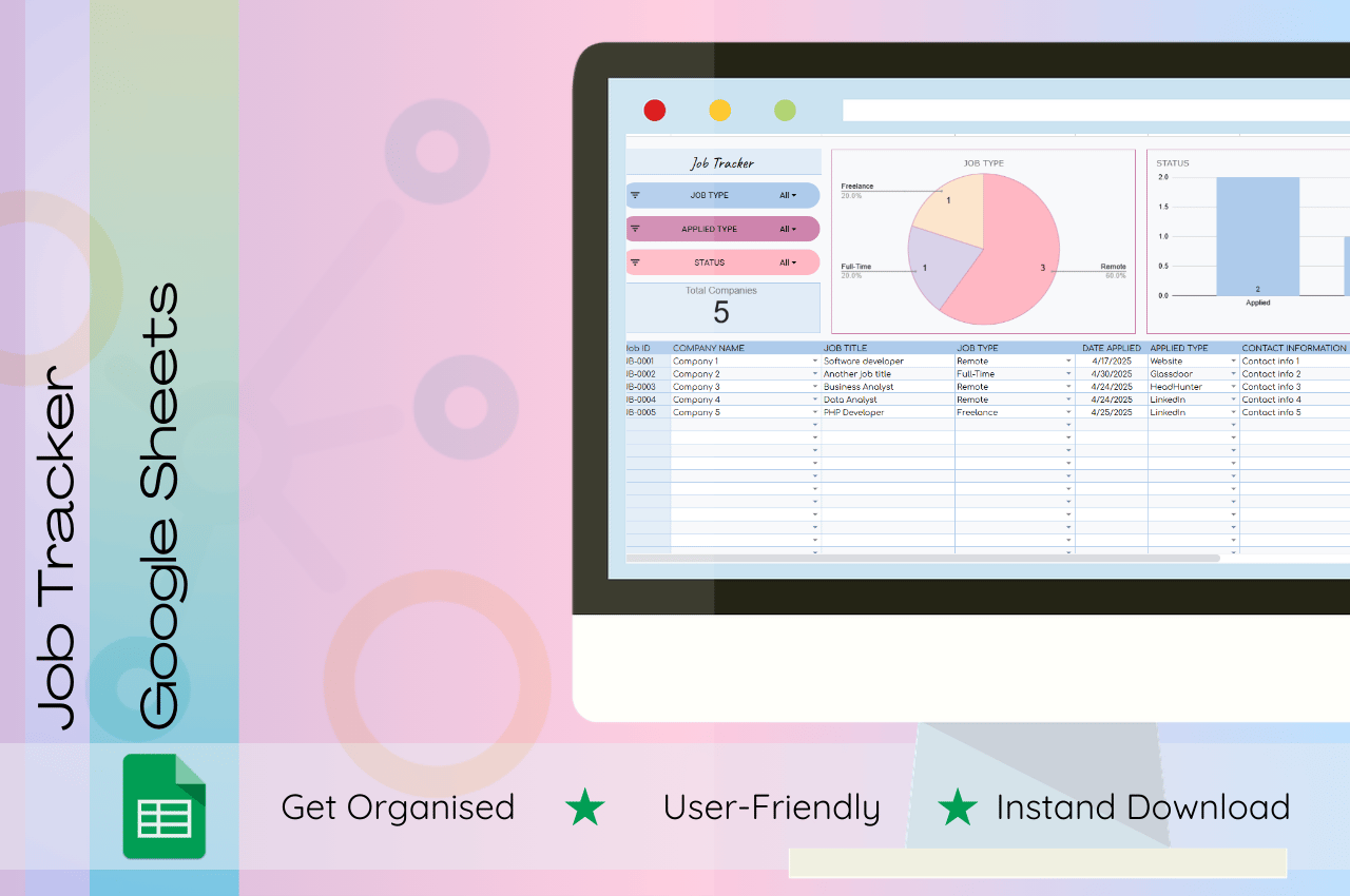 Job Tracker Template - Payhip