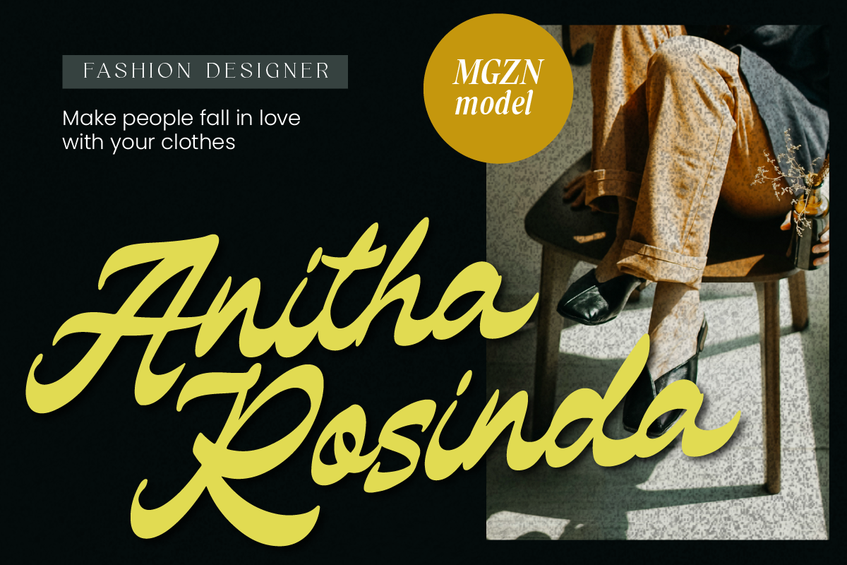 Monlight is a modern retro script font with an elegant, dynamic style — perfect for logos, branding, vintage designs, and creative projects. Download Monlight now and add a trendy retro touch to your work!