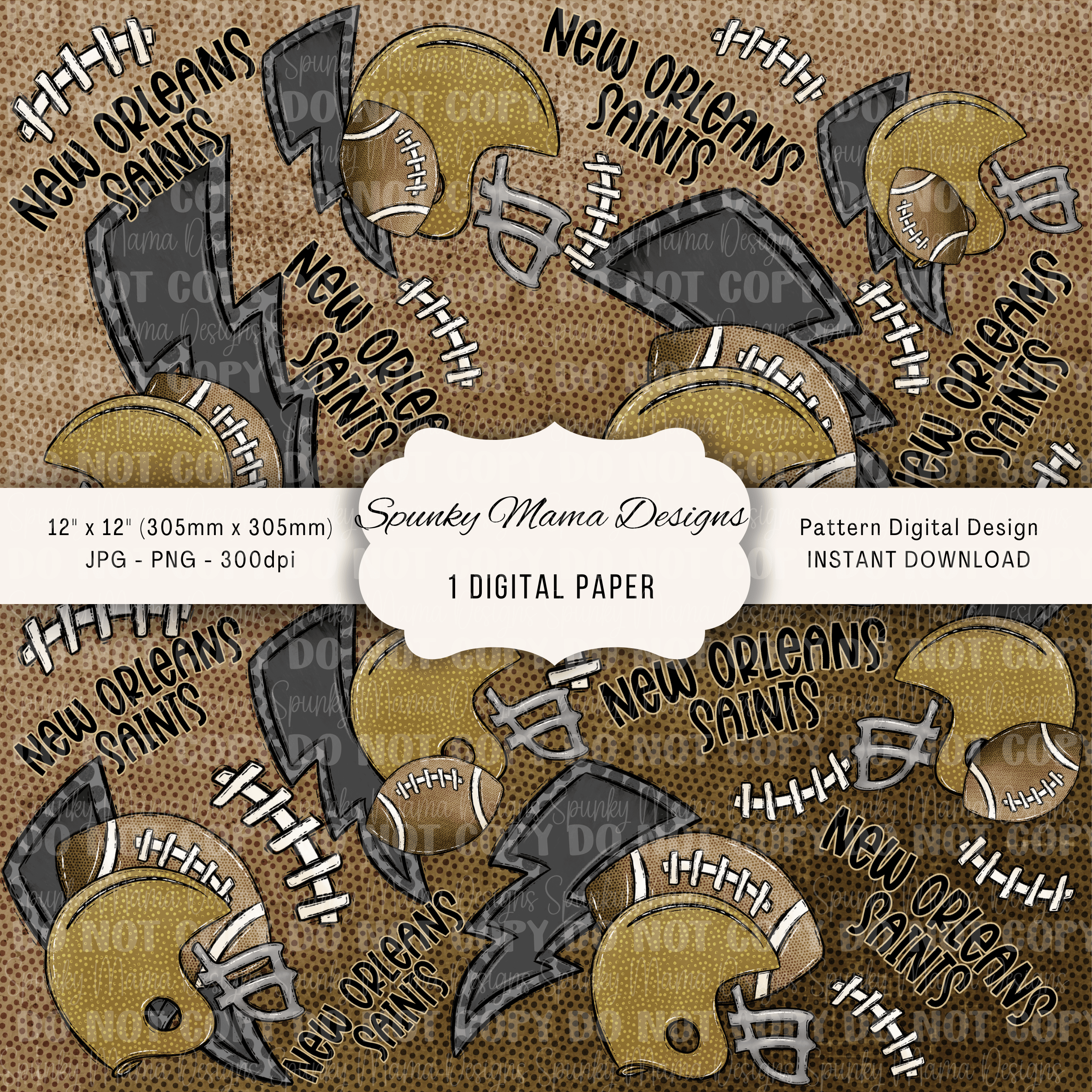Saints Rugby Pattern New Orleans Saints PNG Pattern - Payhip